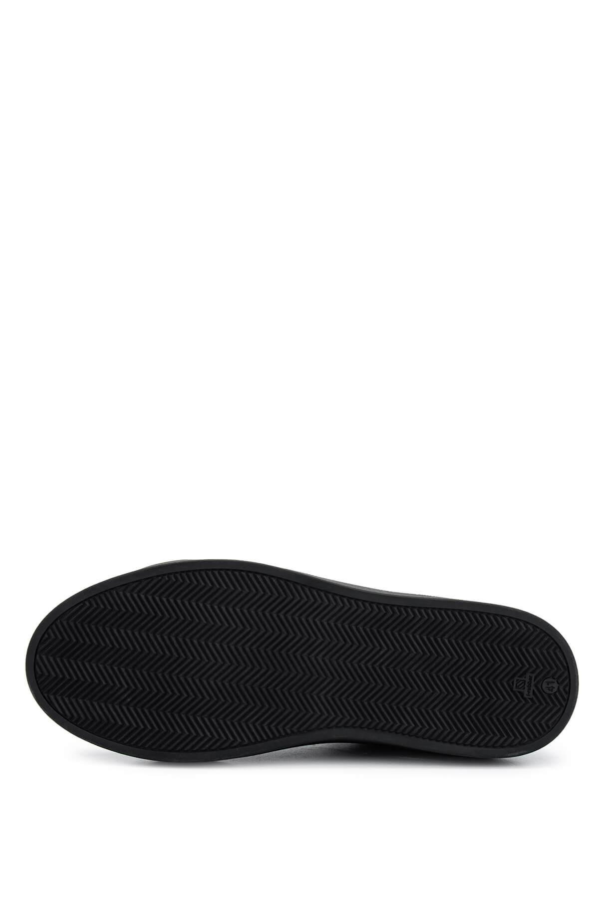 Tamer Tanca Erkek Hakiki Deri Siyah Deri Sneakers & Spor Ayakkabı