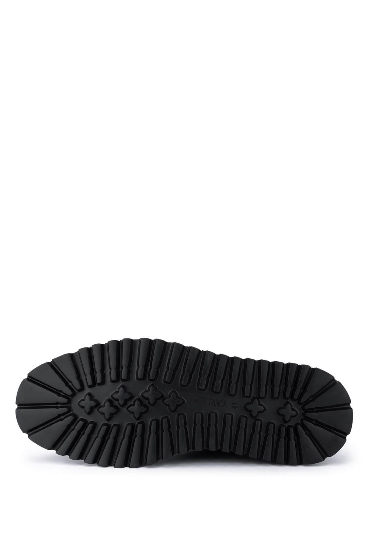 Tamer Tanca Erkek Hakiki Deri Siyah Deri Casual Ayakkabı