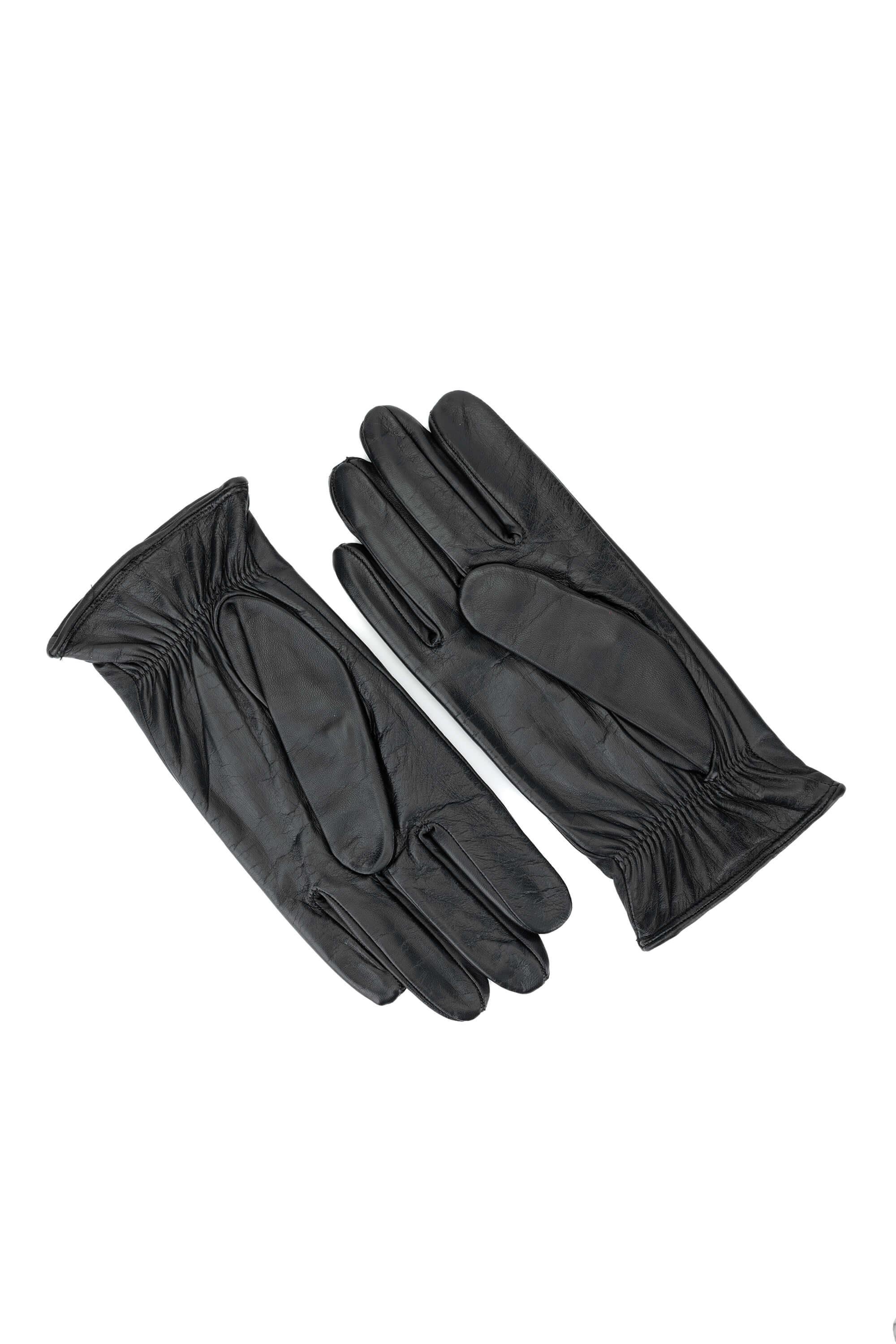 Tamer Tanca Erkek Hakiki Deri Siyah Eldiven ELDIVEN