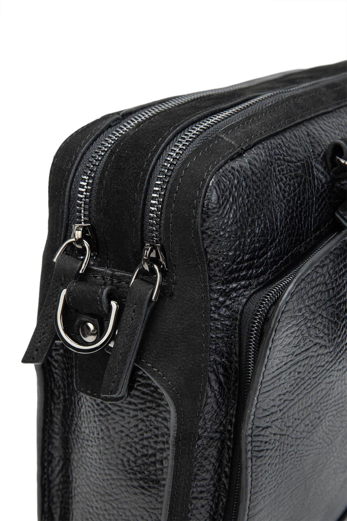 Tamer Tanca Erkek Hakiki Deri Siyah Evrak Çantası