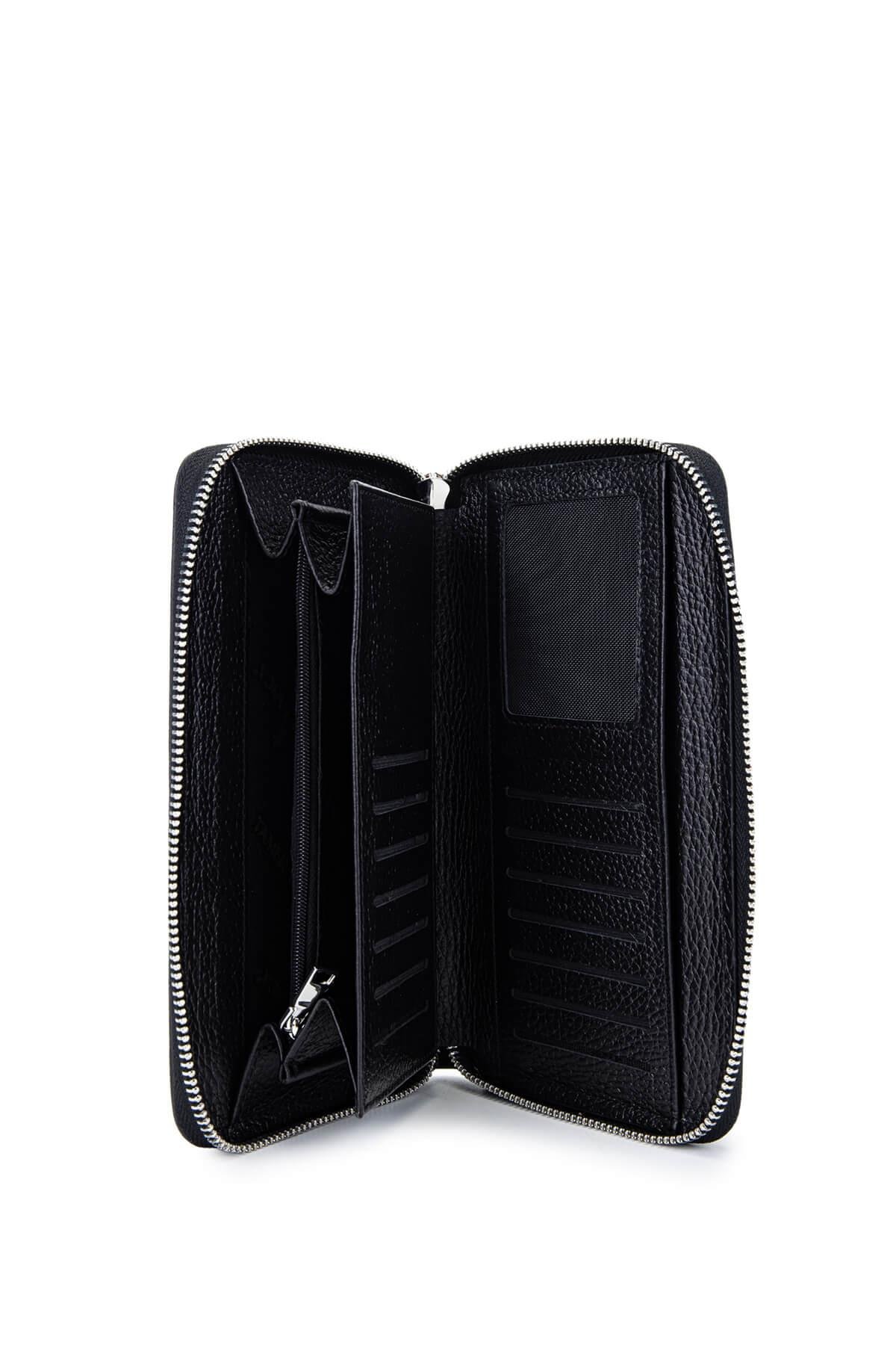 Tamer Tanca Erkek Hakiki Deri Siyah Floter El Çantası