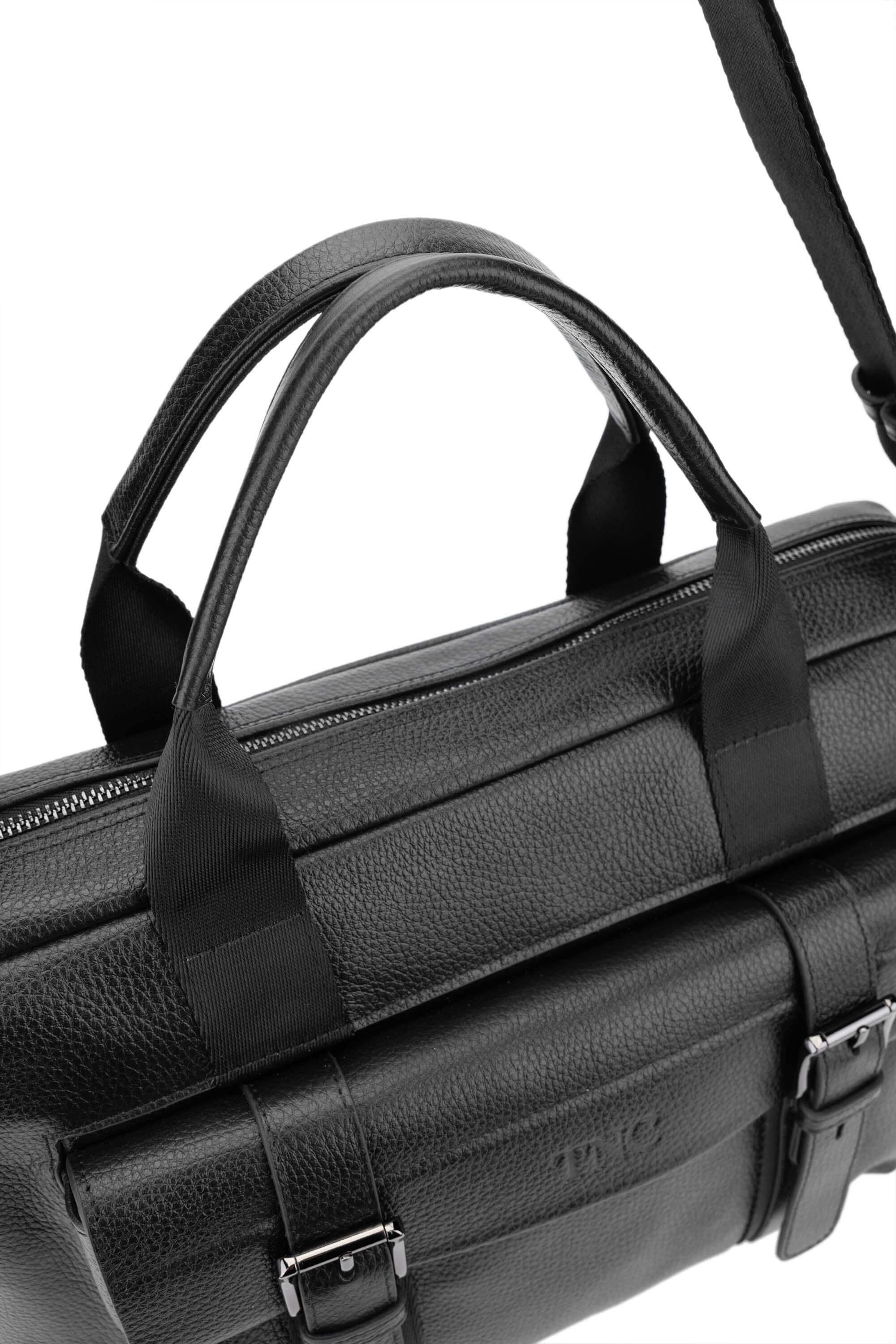 Tamer Tanca Erkek Hakiki Deri Siyah Floter Evrak Çantası