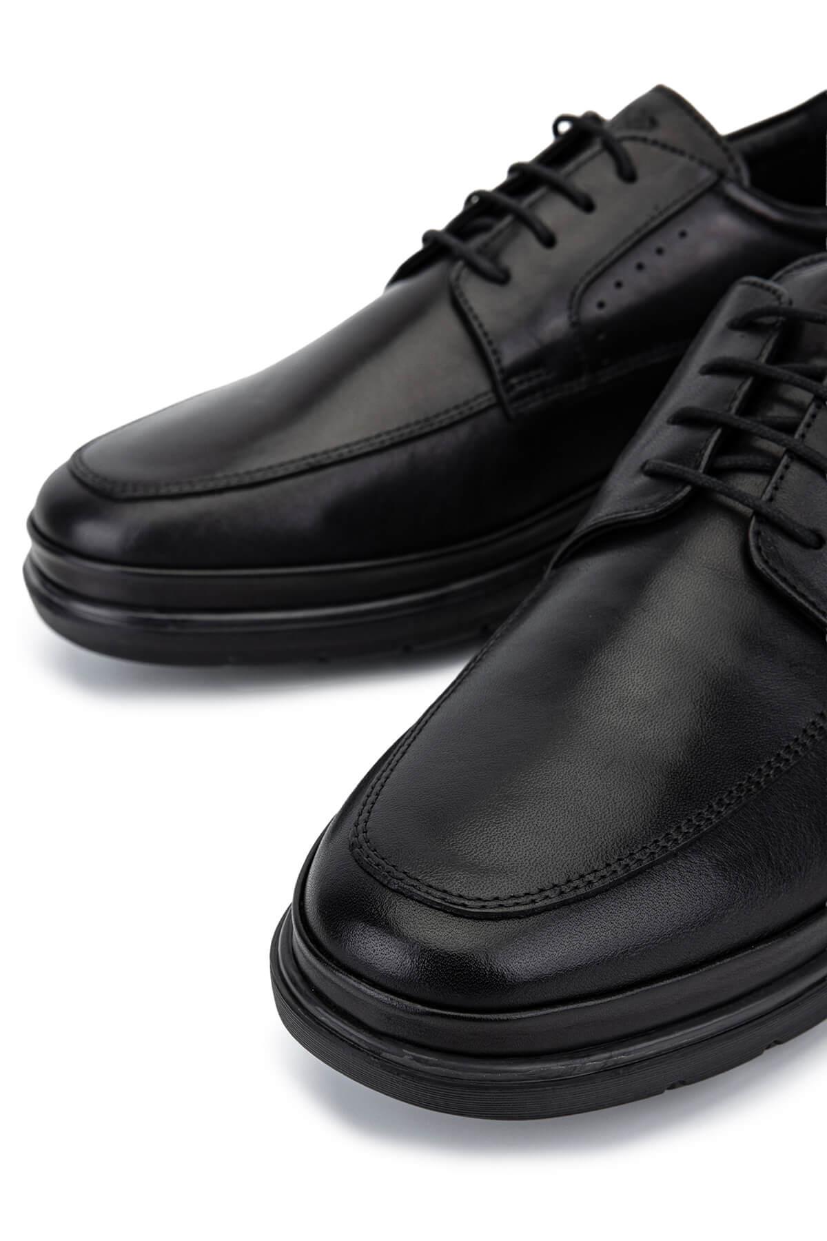 Tamer Tanca Erkek Hakiki Deri Siyah Klasik Ayakkabı