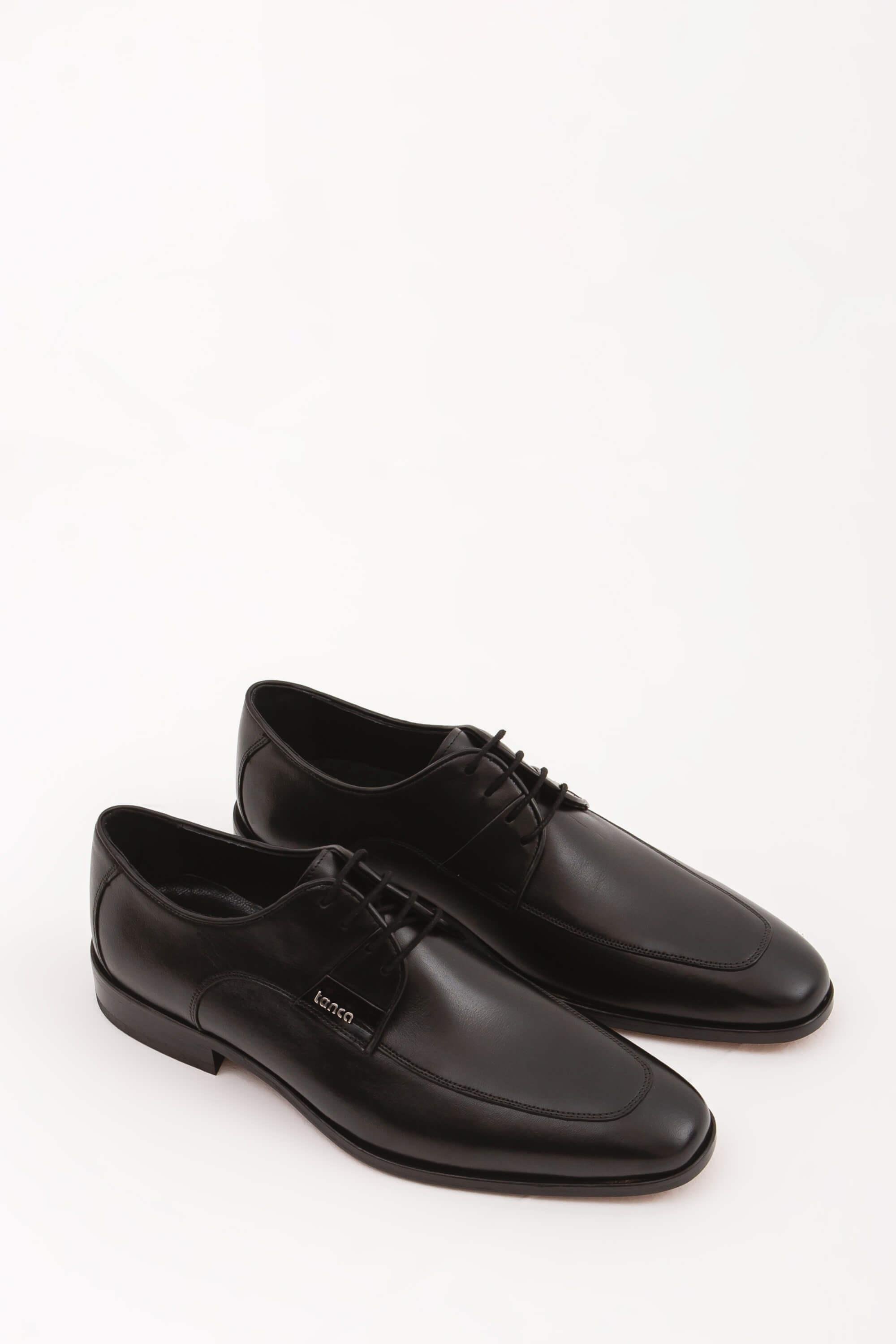 Tamer Tanca Erkek Hakiki Deri Siyah Klasik Ayakkabı