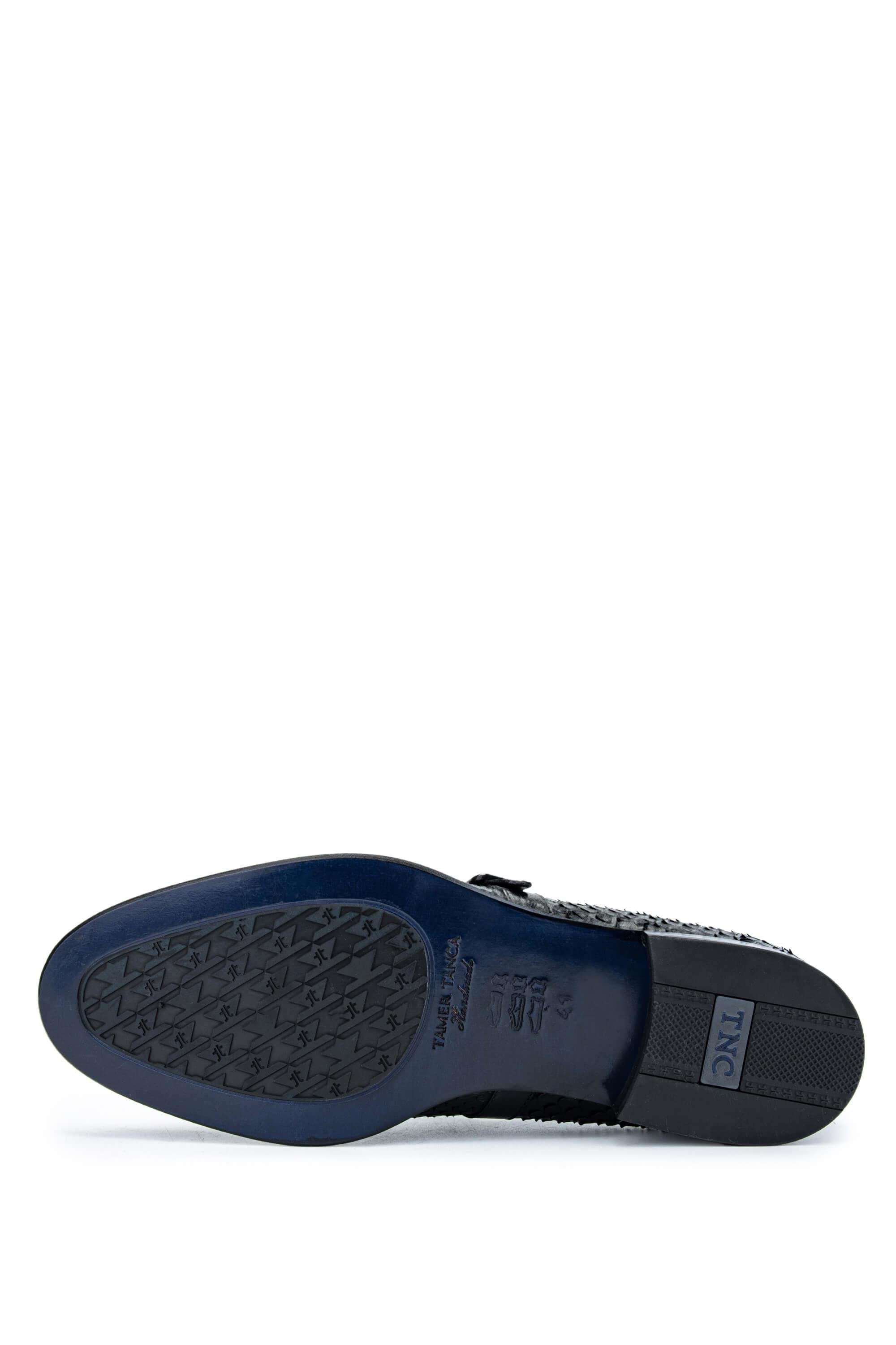 Tamer Tanca Erkek Hakiki Deri Siyah Klasik Ayakkabı