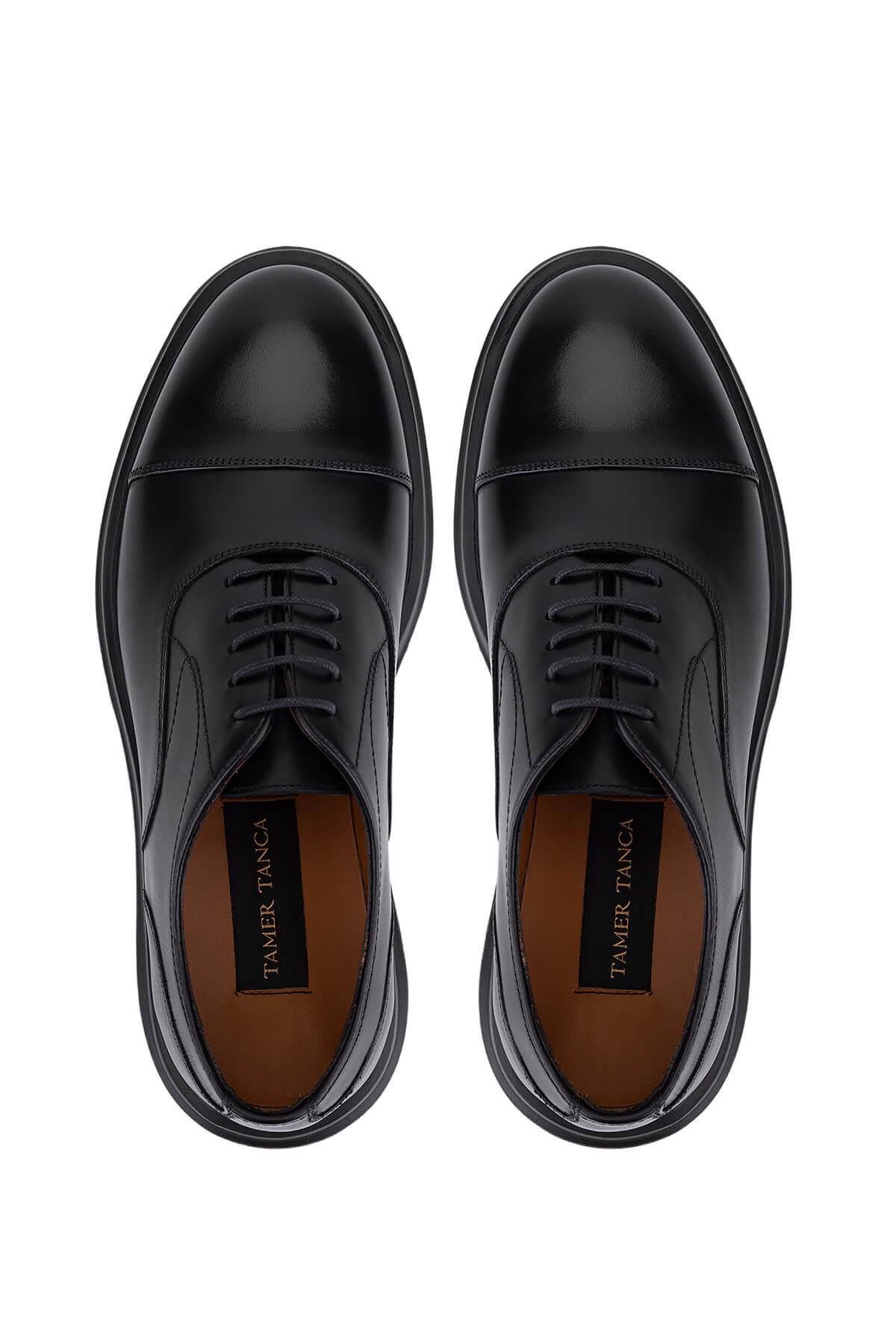 Tamer Tanca Erkek Hakiki Deri Siyah Klasik Ayakkabı
