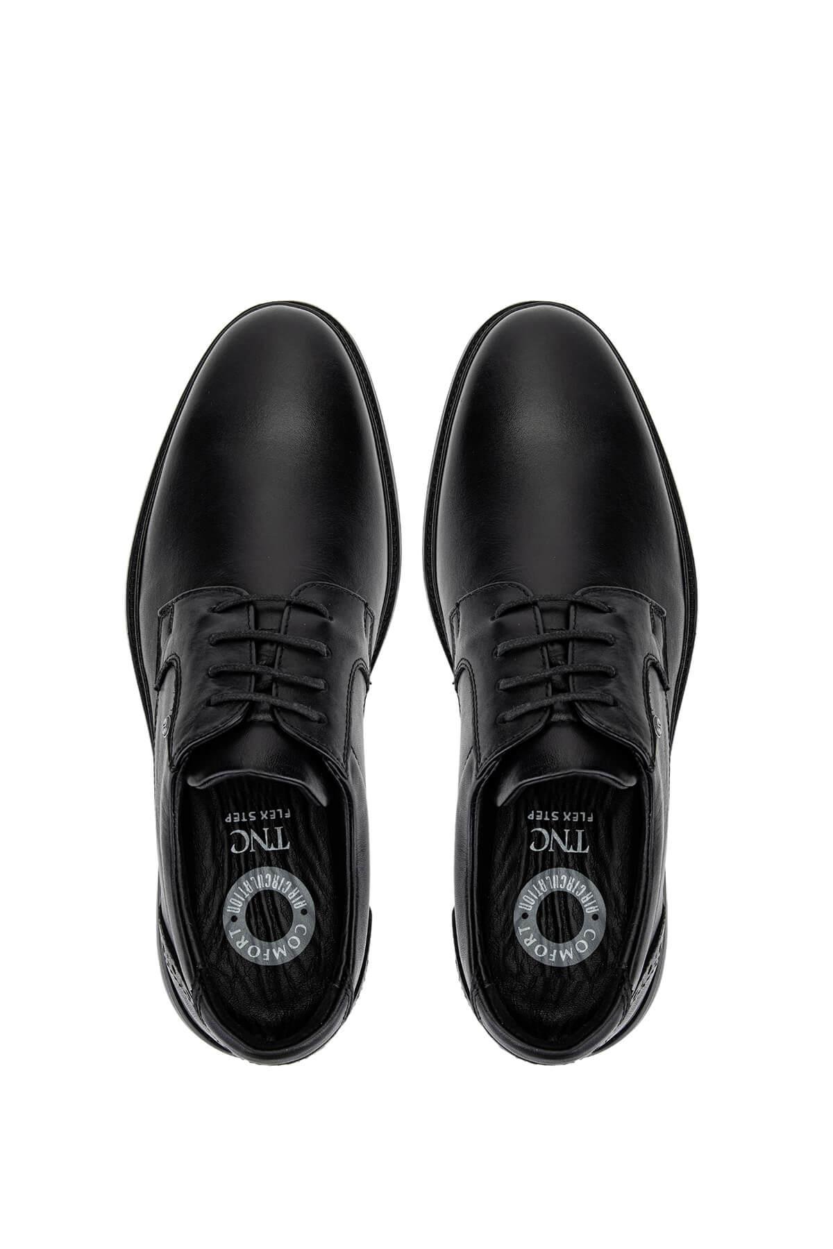 Tamer Tanca Erkek Hakiki Deri Siyah Klasik Ayakkabı