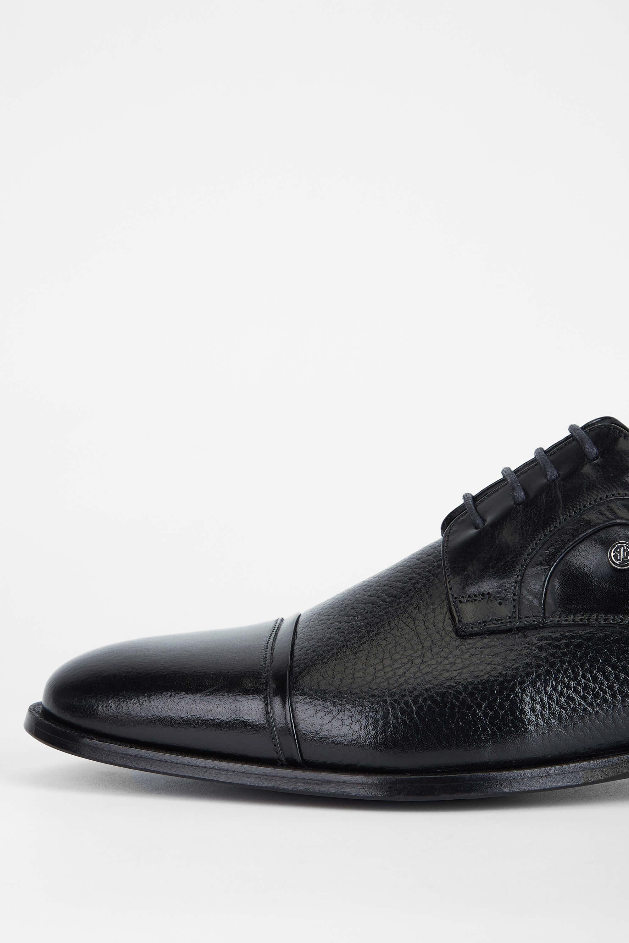 Tamer Tanca Erkek Hakiki Deri Siyah Klasik Ayakkabı