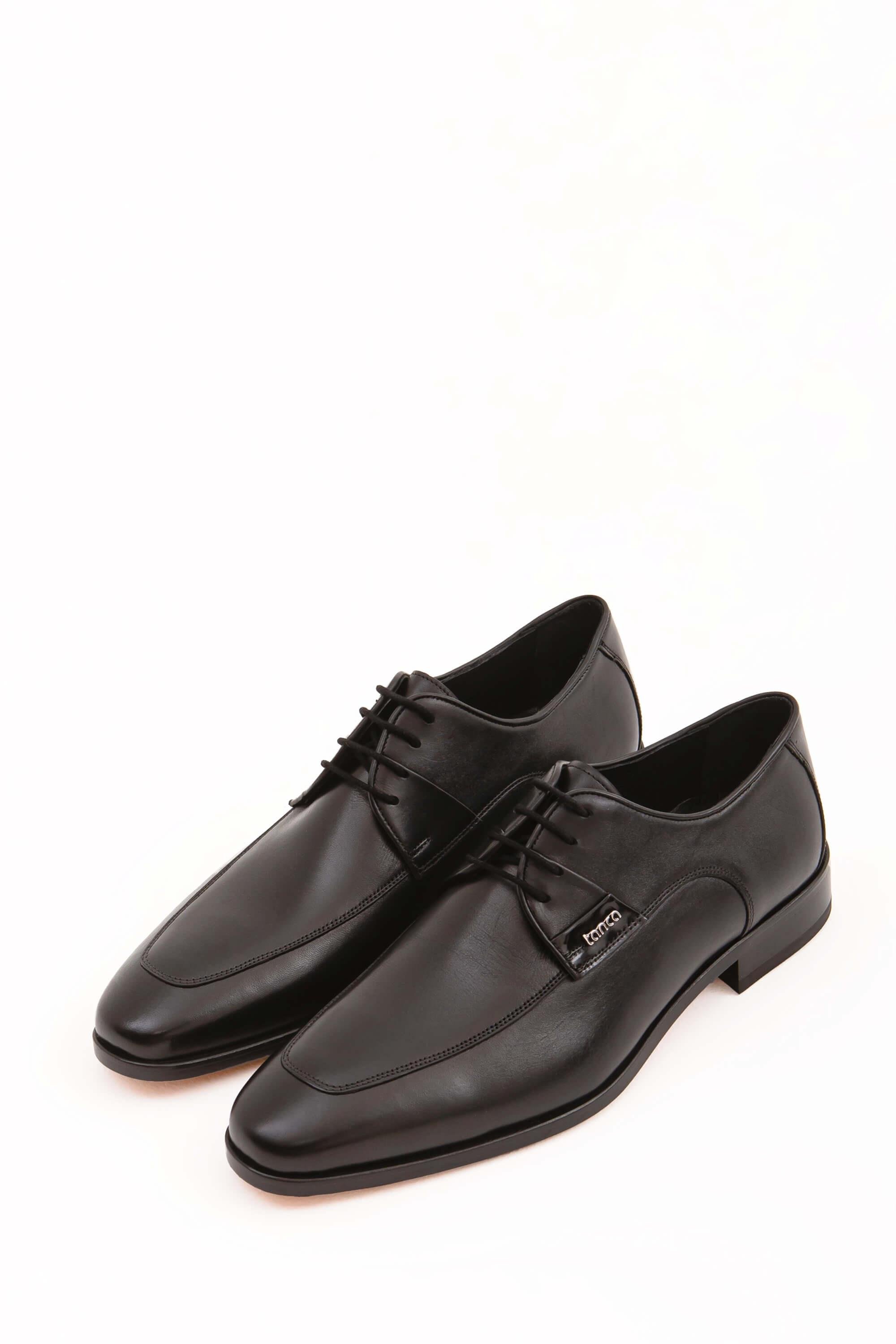 Tamer Tanca Erkek Hakiki Deri Siyah Klasik Ayakkabı