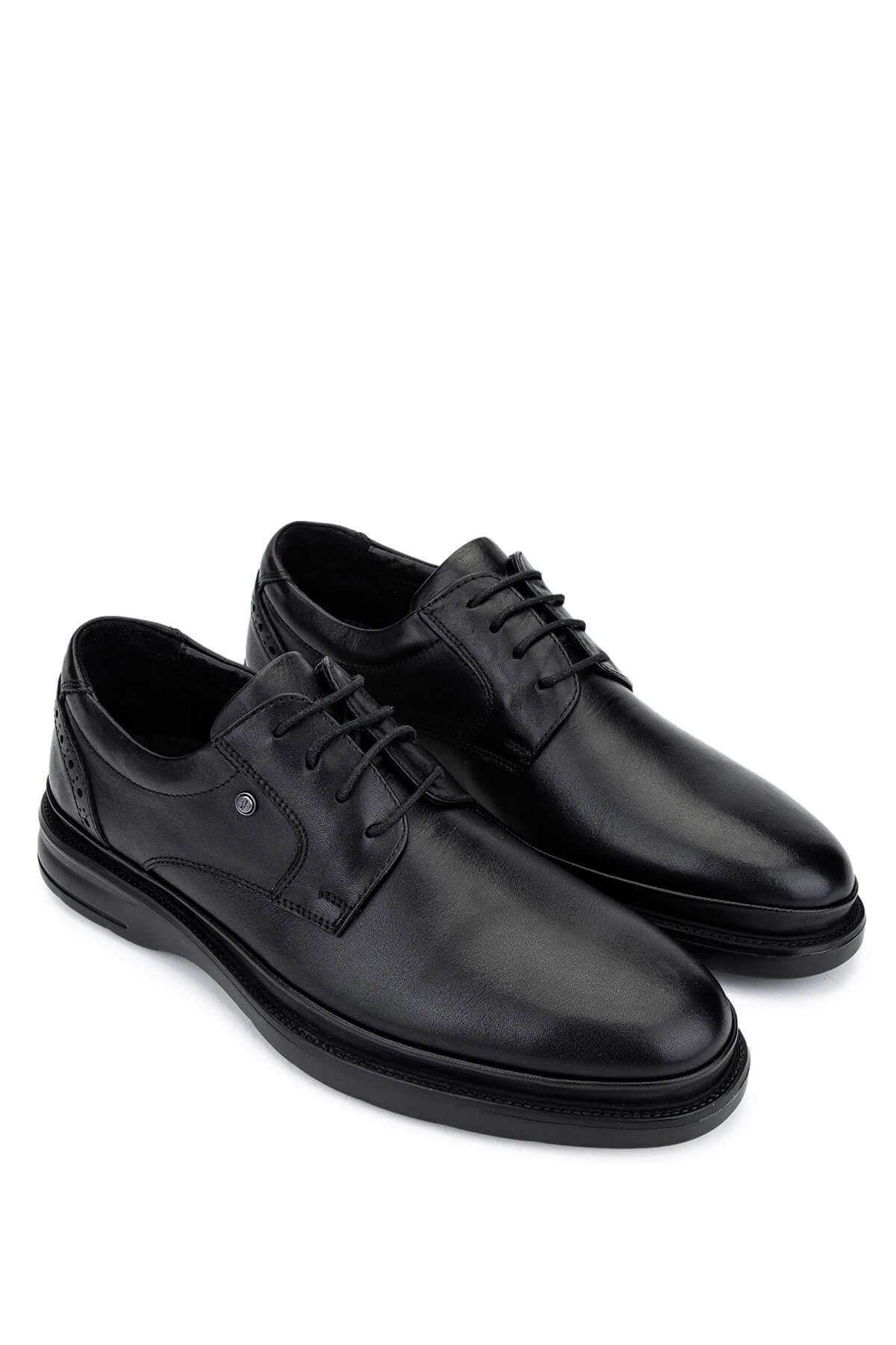 Tamer Tanca Erkek Hakiki Deri Siyah Klasik Ayakkabı
