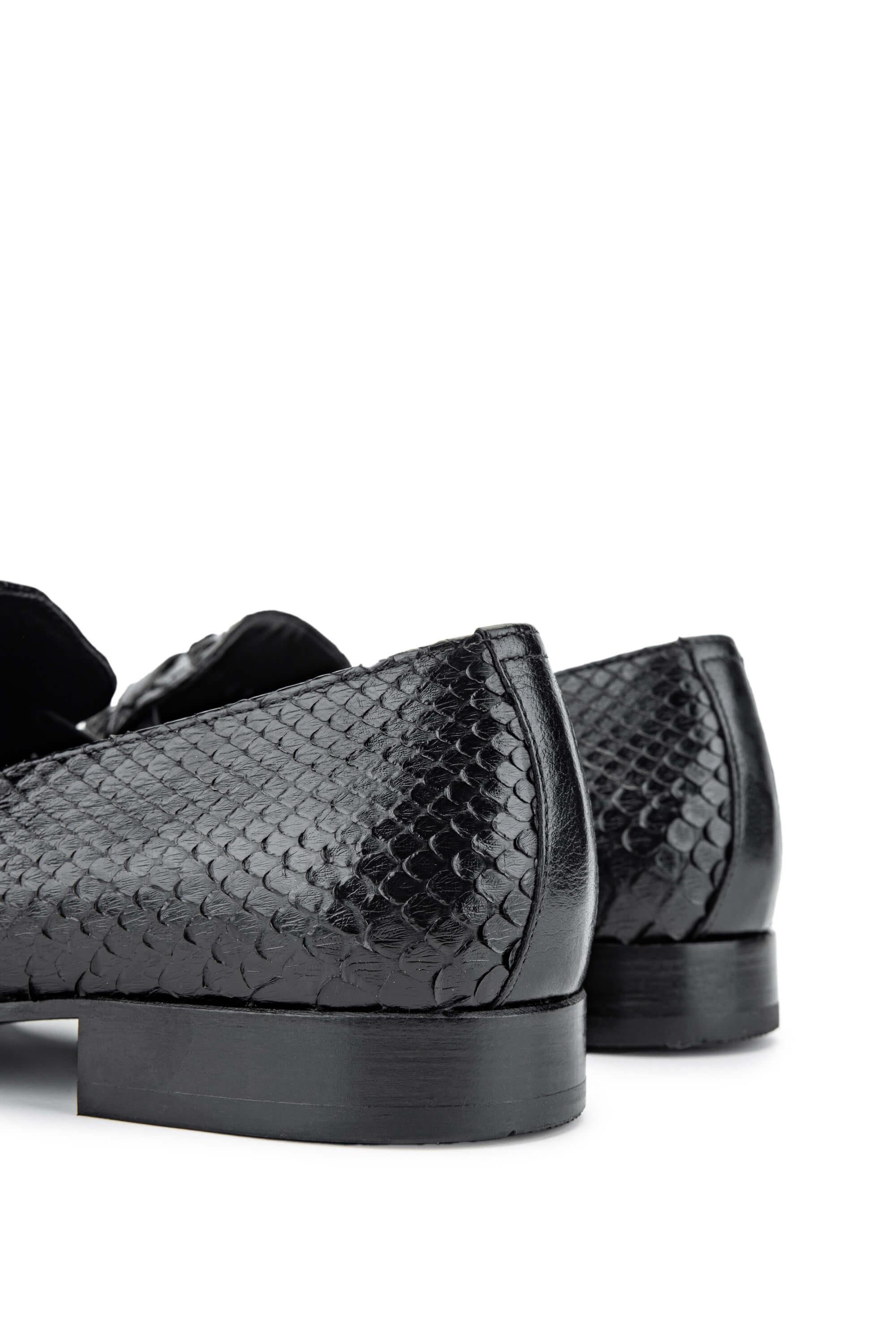 Tamer Tanca Erkek Hakiki Deri Siyah Klasik Ayakkabı