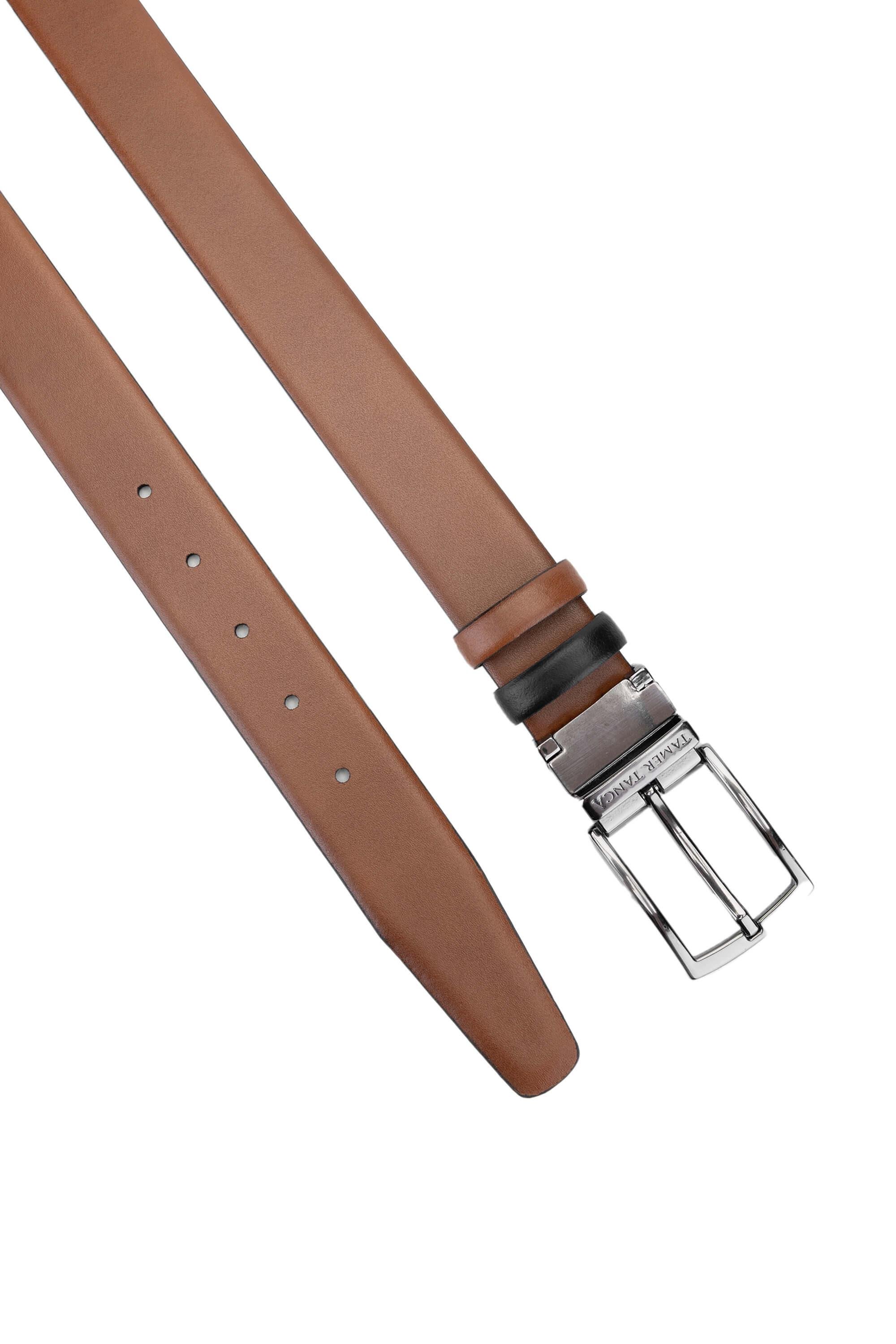 Tamer Tanca Erkek Hakiki Deri Siyah Klasik Kemer