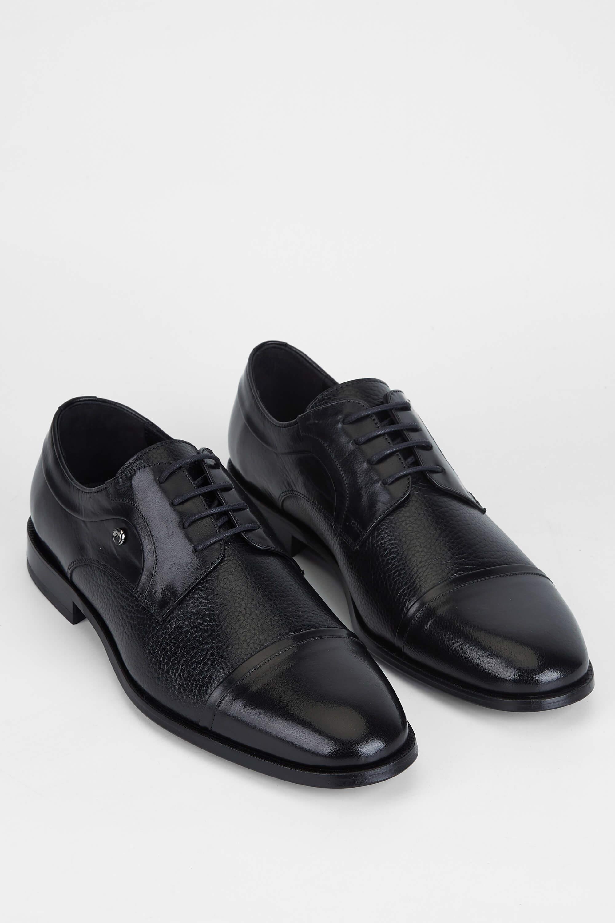 Tamer Tanca Erkek Hakiki Deri Siyah Klasik Ayakkabı