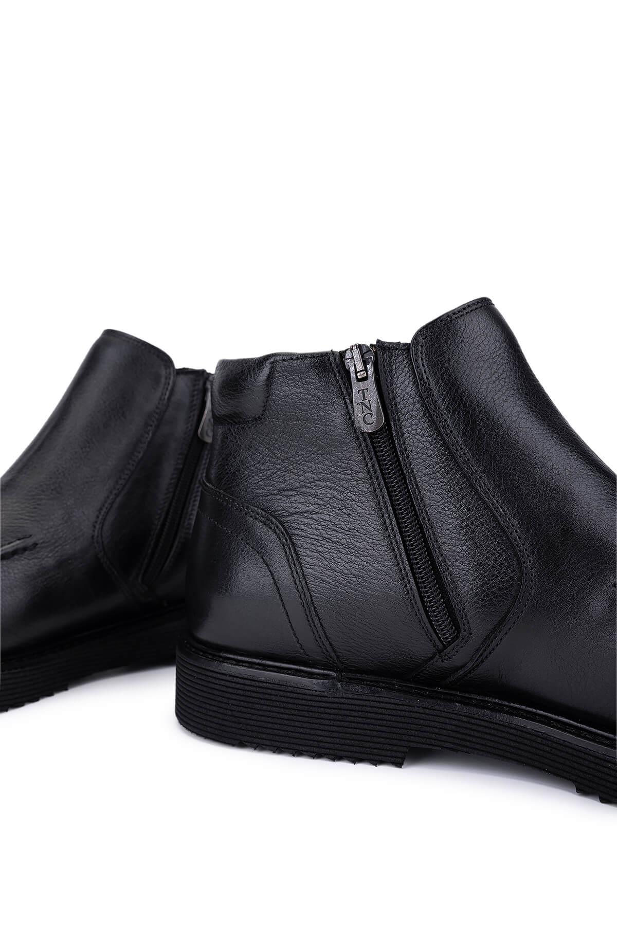 Tamer Tanca Erkek Hakiki Deri Siyah Klasik Bot