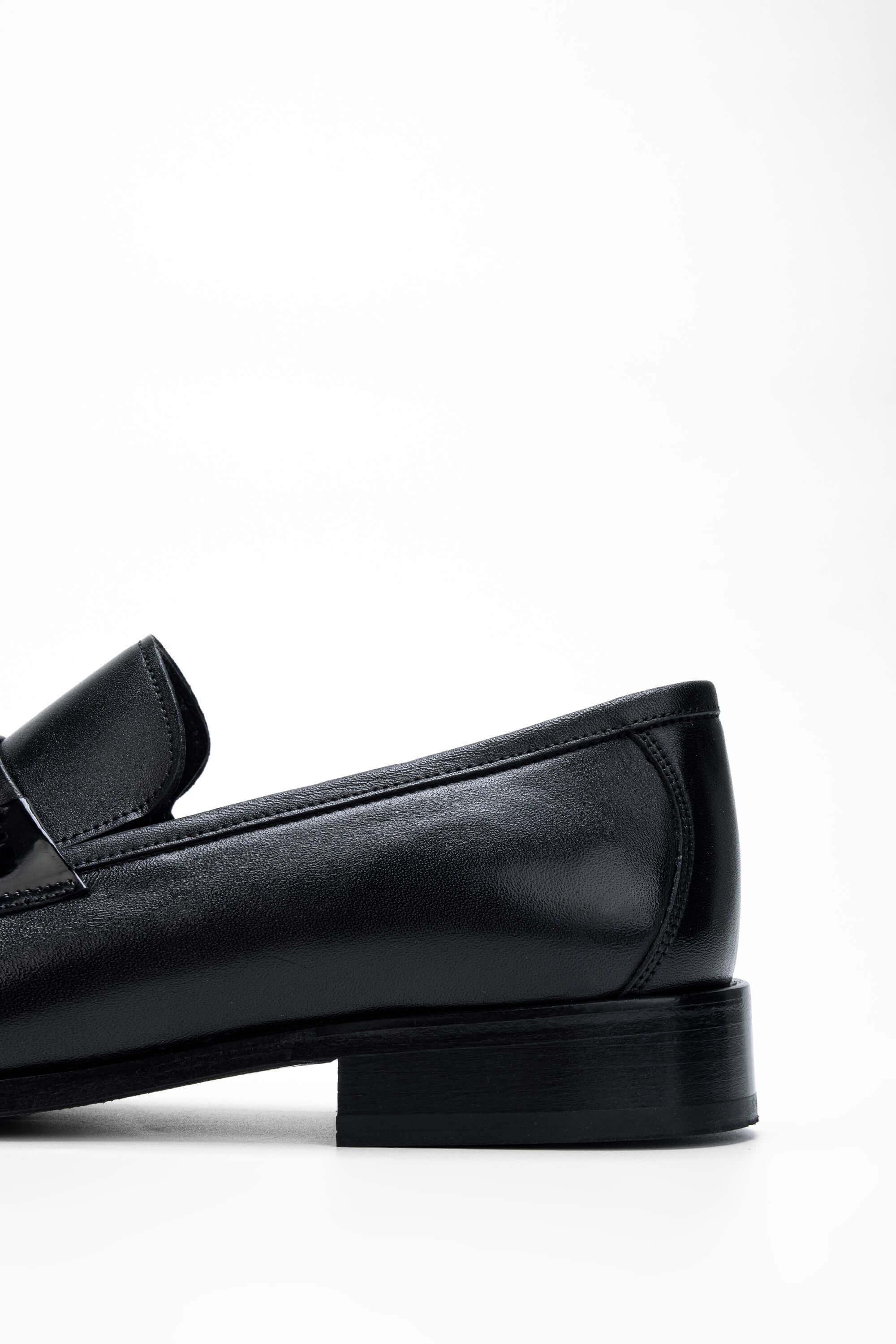 Tamer Tanca Erkek Hakiki Deri Siyah Makosen Ayakkabı