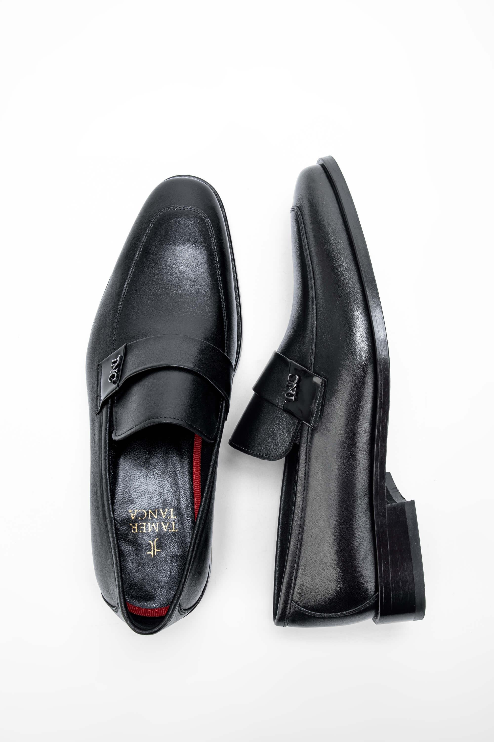 Tamer Tanca Erkek Hakiki Deri Siyah Makosen Ayakkabı