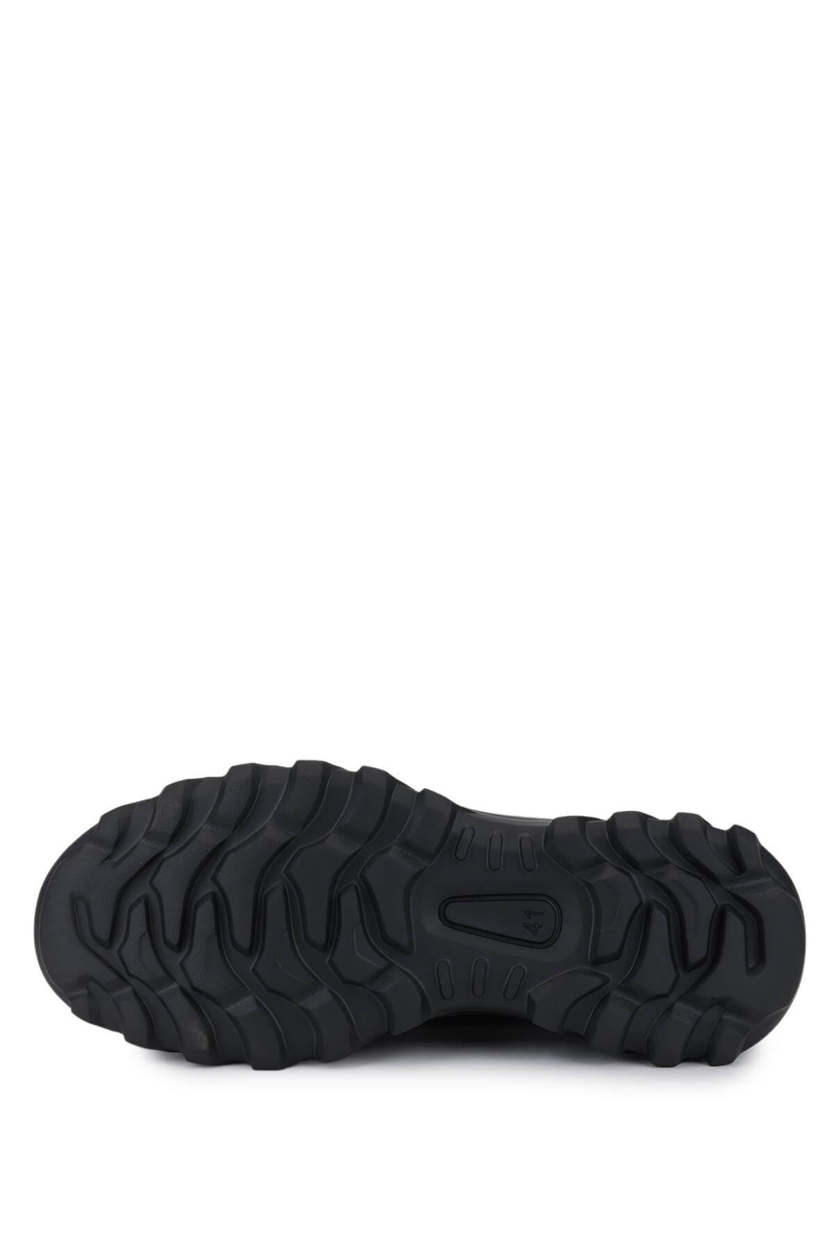 Tamer Tanca Erkek Hakiki Deri Siyah Mat/Haki Sneakers & Spor Ayakkabı