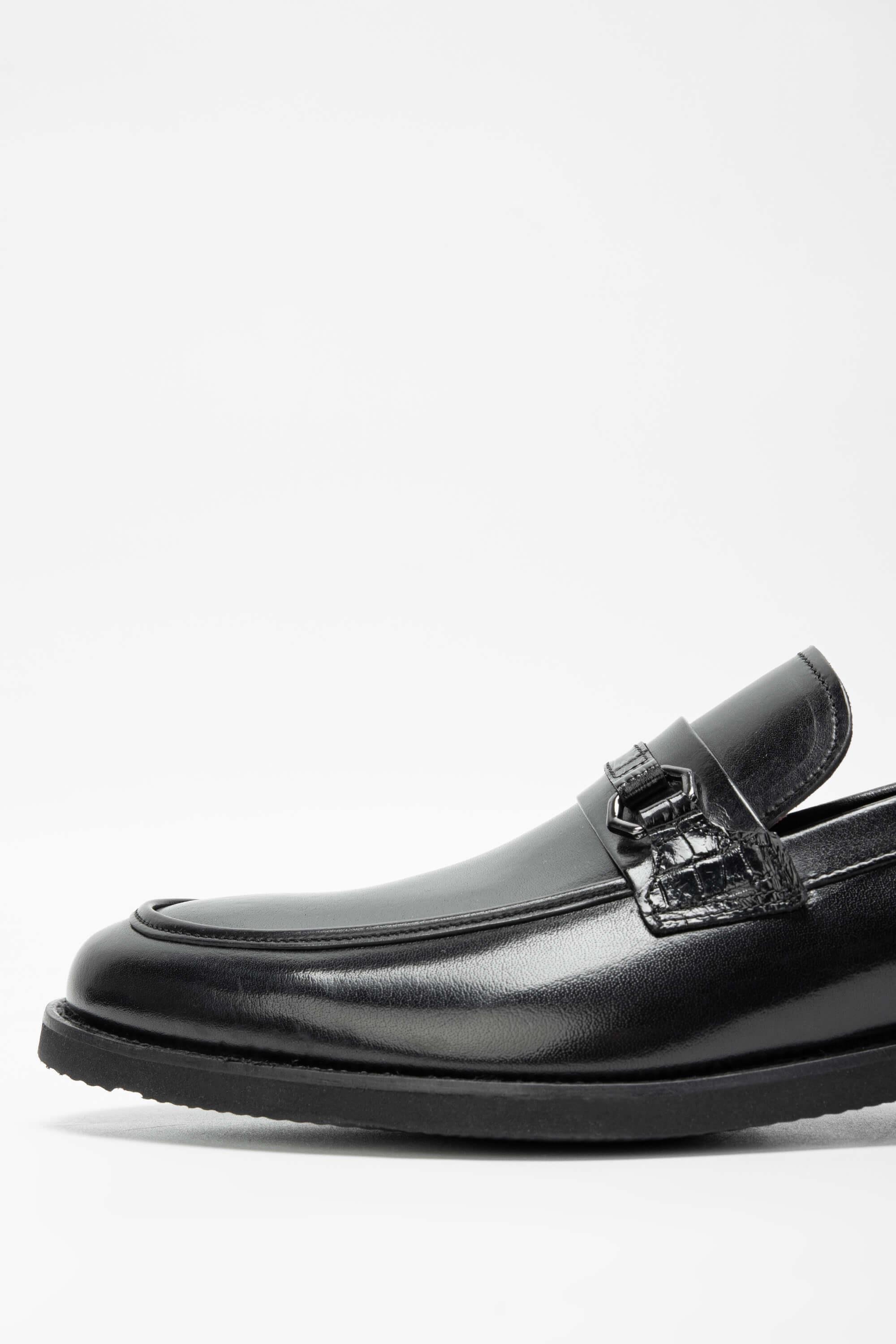 Tamer Tanca Erkek Hakiki Deri Siyah Makosen Ayakkabı