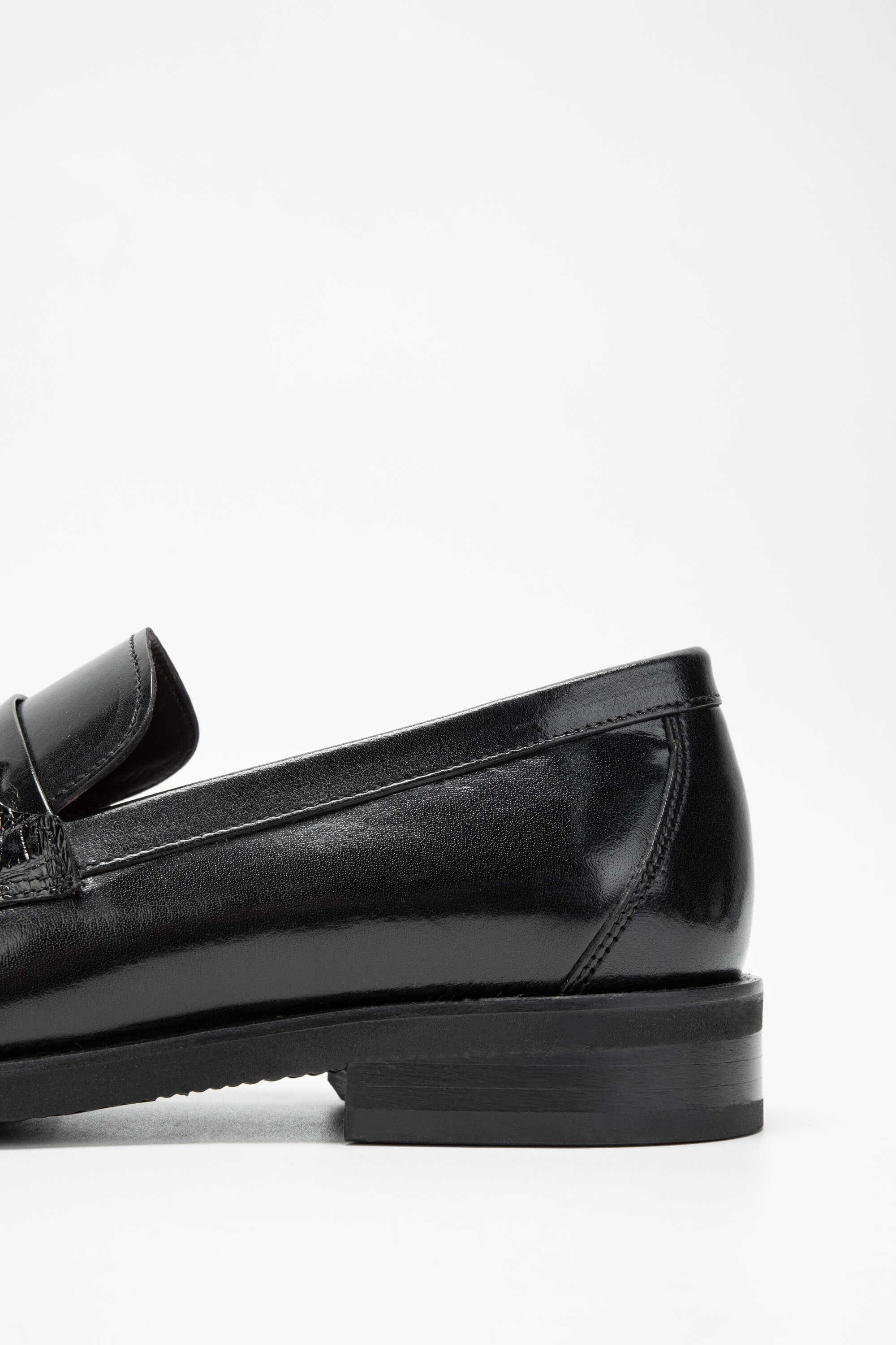 Tamer Tanca Erkek Hakiki Deri Siyah Makosen Ayakkabı