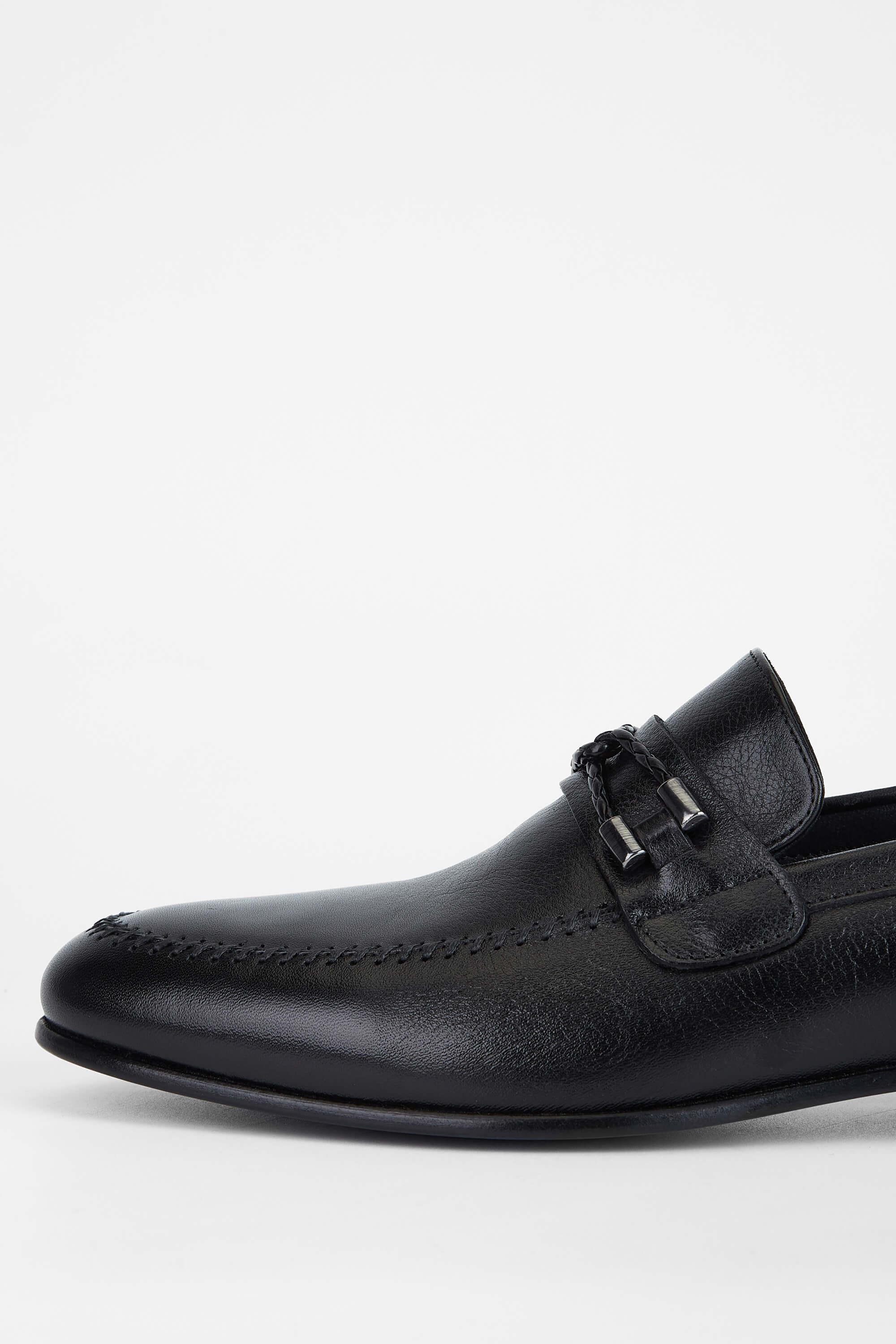 Tamer Tanca Erkek Hakiki Deri Siyah Makosen Ayakkabı