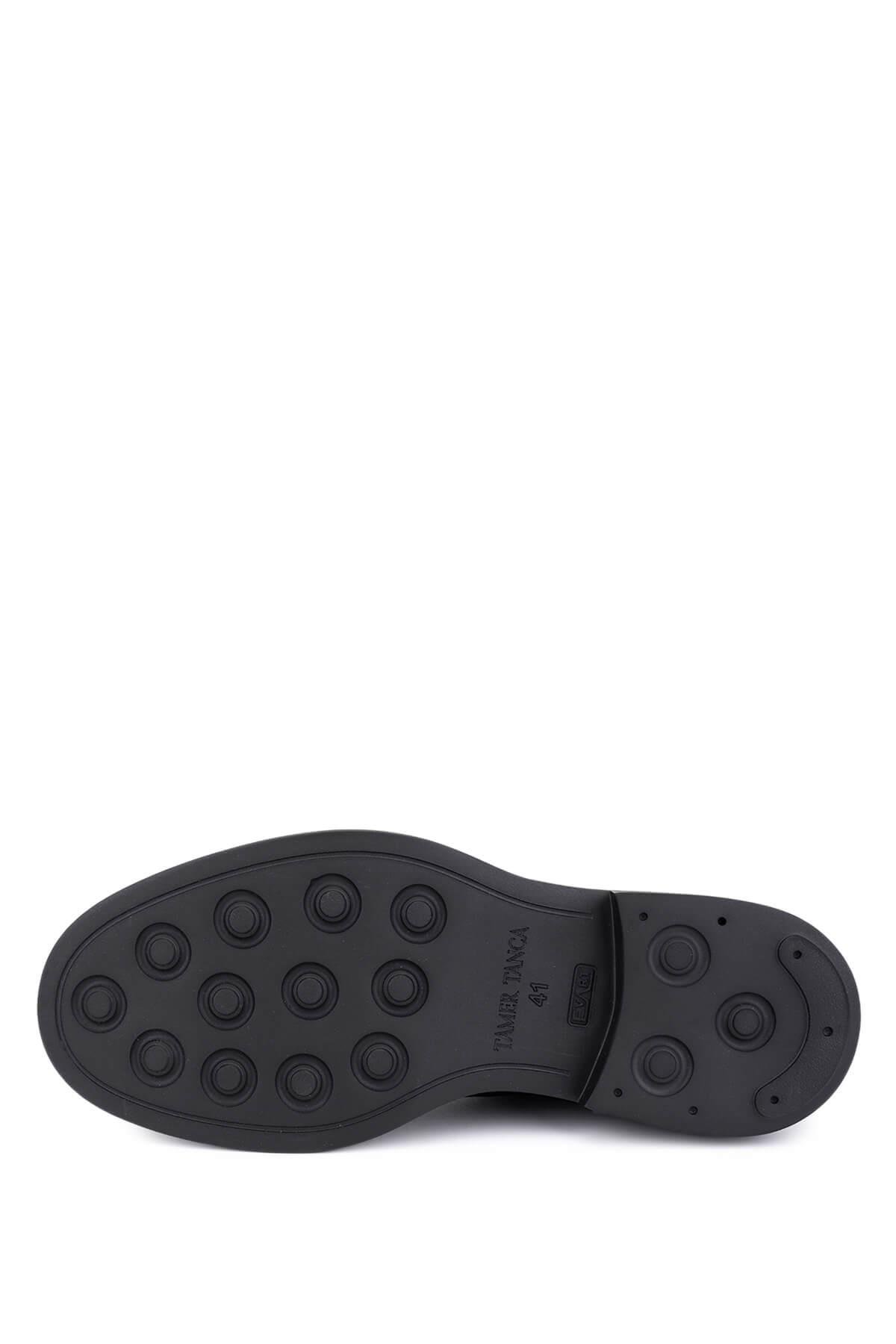 Tamer Tanca Erkek Hakiki Deri Siyah Nubuk Casual Bot