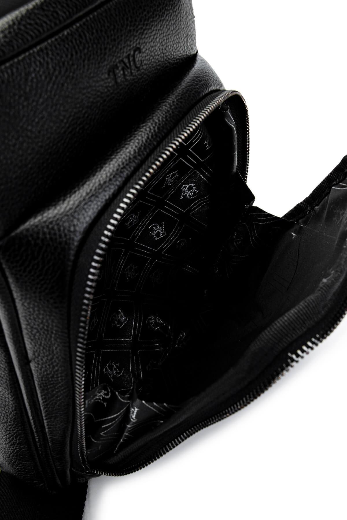 Tamer Tanca Erkek Hakiki Deri Siyah Postacı Çanta