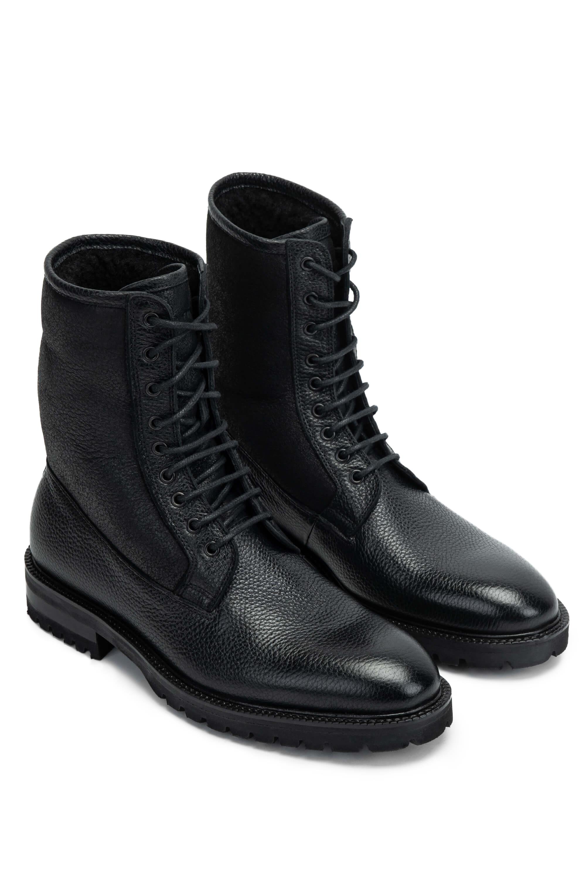 Tamer Tanca Erkek Hakiki Deri Siyah POSTAL Bot