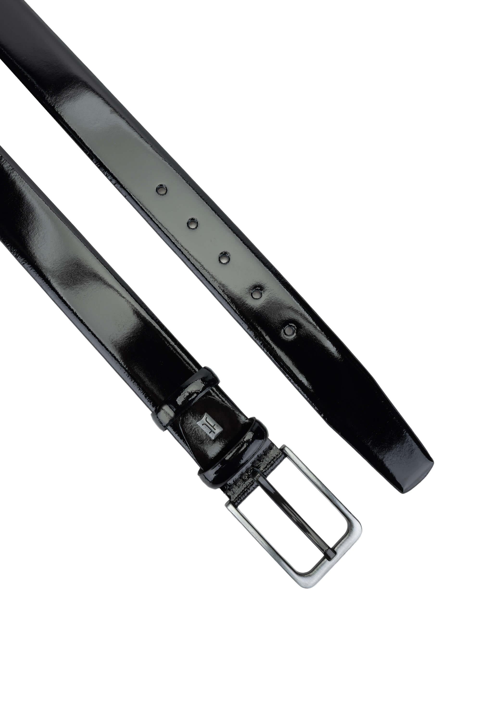 Tamer Tanca Erkek Hakiki Deri Siyah Rugan Kemer