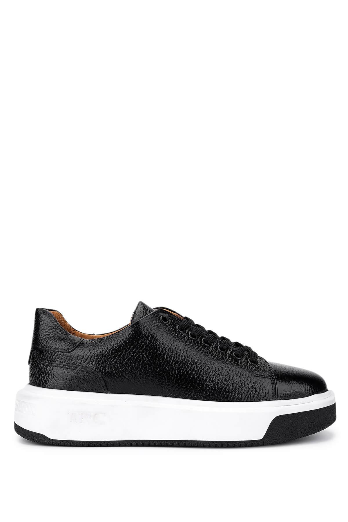Tamer Tanca Erkek Hakiki Deri Siyah Sneakers & Spor Ayakkabı