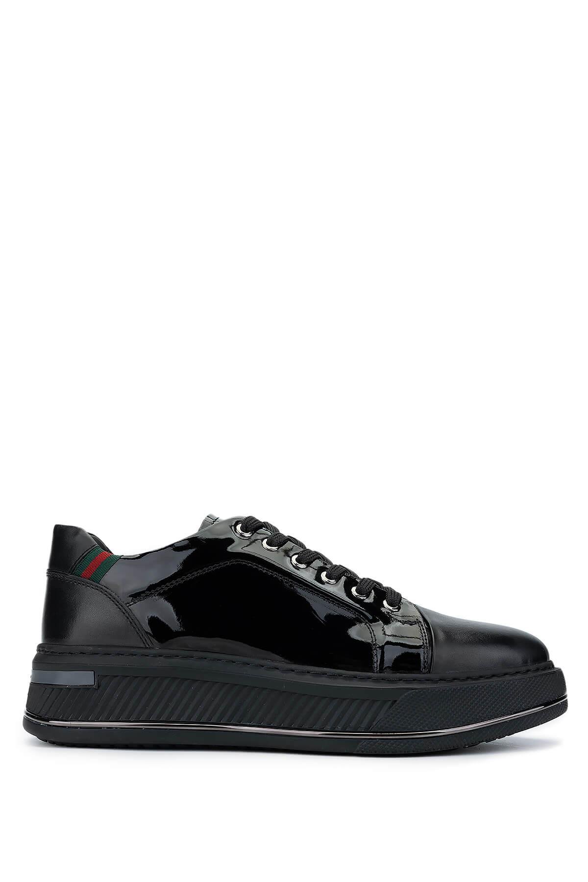 Tamer Tanca Erkek Hakiki Deri Siyah Sneakers & Spor Ayakkabı