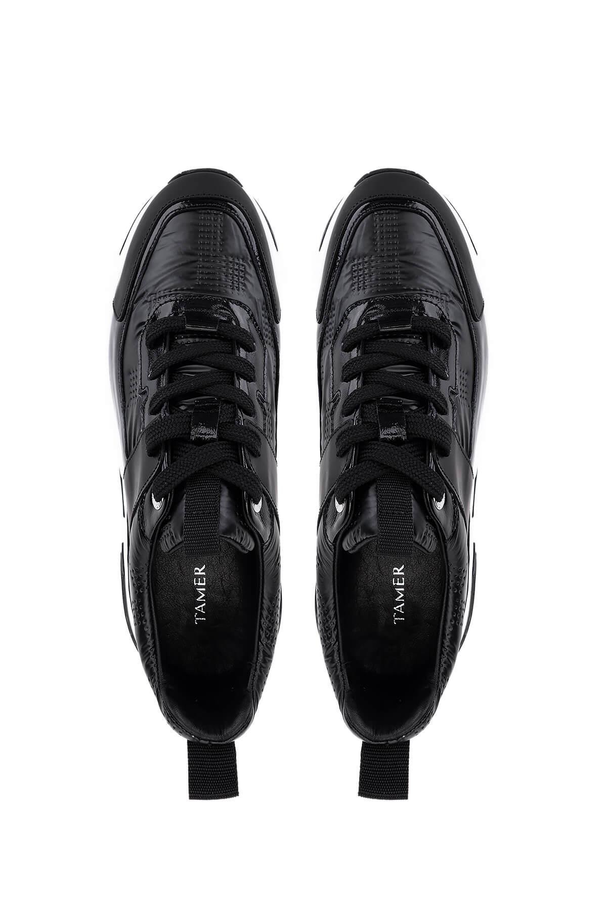 Tamer Tanca Erkek Hakiki Deri Siyah Sneakers & Spor Ayakkabı