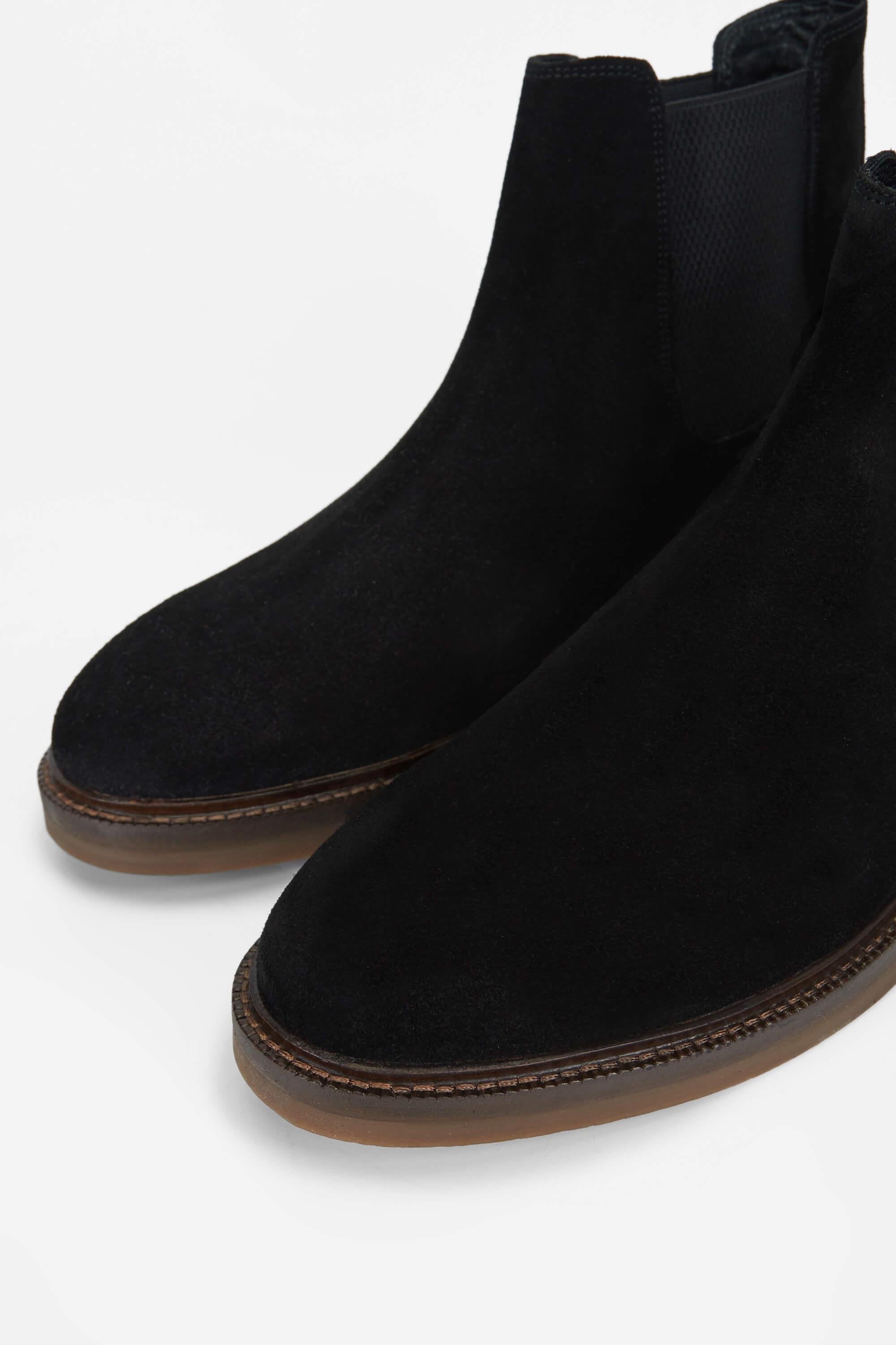 Tamer Tanca Erkek Hakiki Deri Siyah Süet Casual Bot