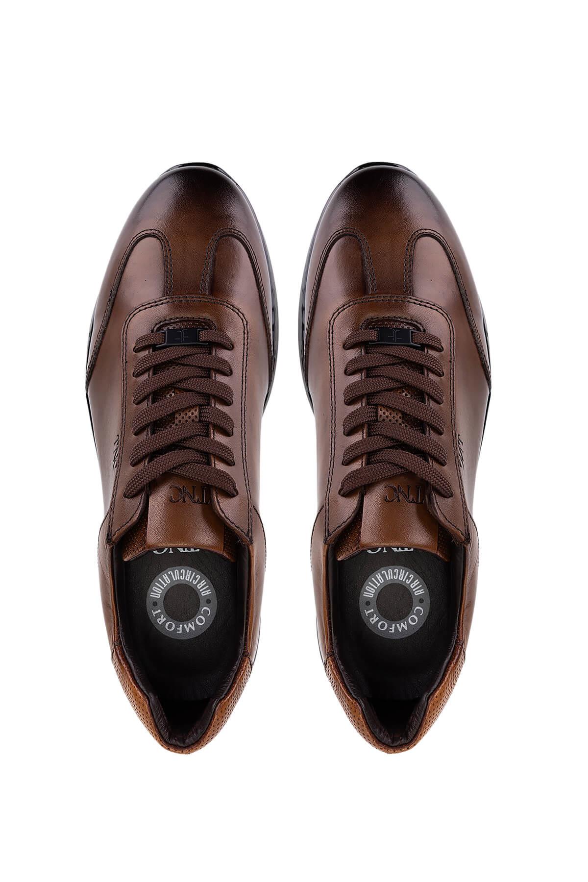 Tamer Tanca Erkek Hakiki Deri Taba Casual Ayakkabı