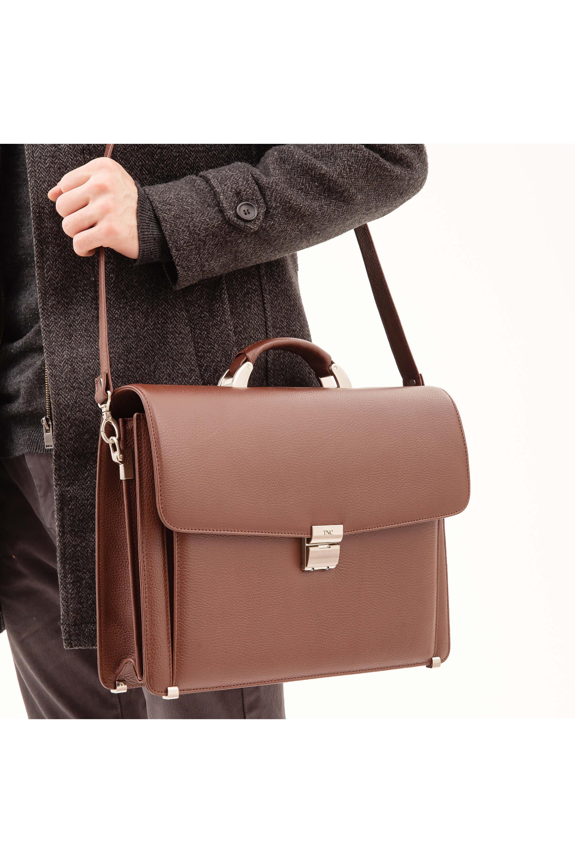 Tamer Tanca Erkek Hakiki Deri Taba Evrak Çantası