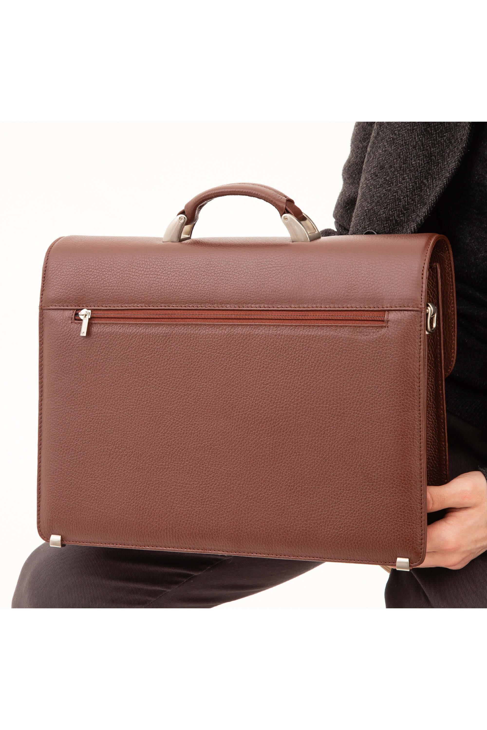 Tamer Tanca Erkek Hakiki Deri Taba Evrak Çantası