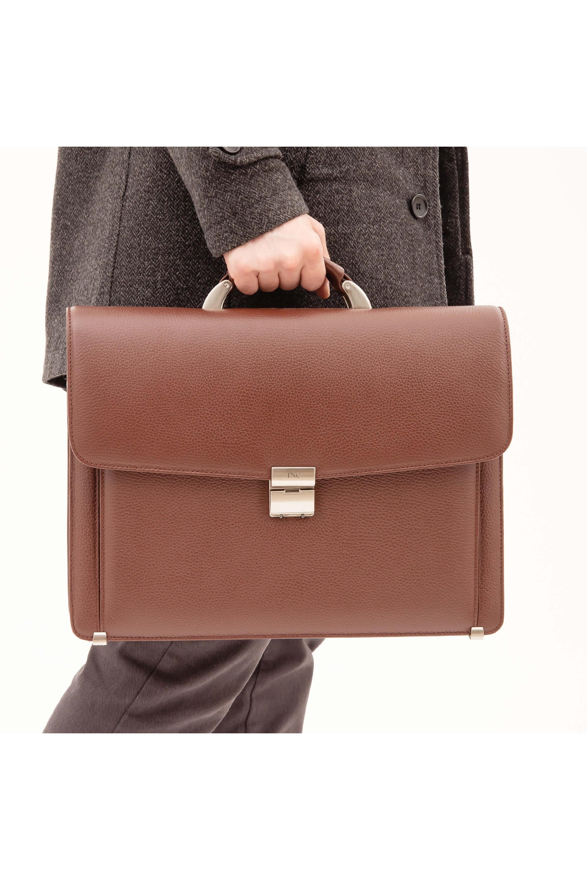 Tamer Tanca Erkek Hakiki Deri Taba Evrak Çantası