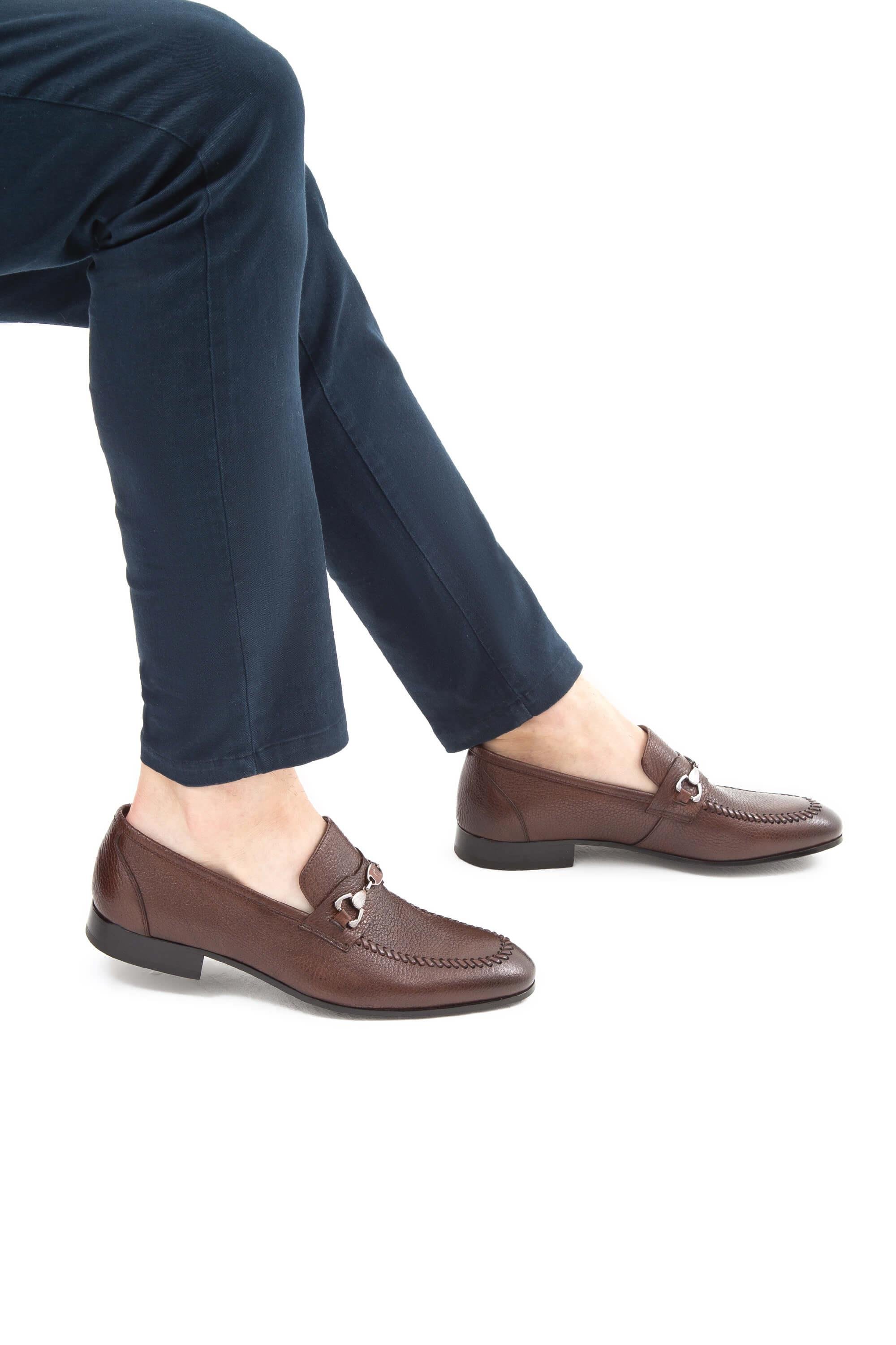 Tamer Tanca Erkek Hakiki Deri Taba Makosen Ayakkabı