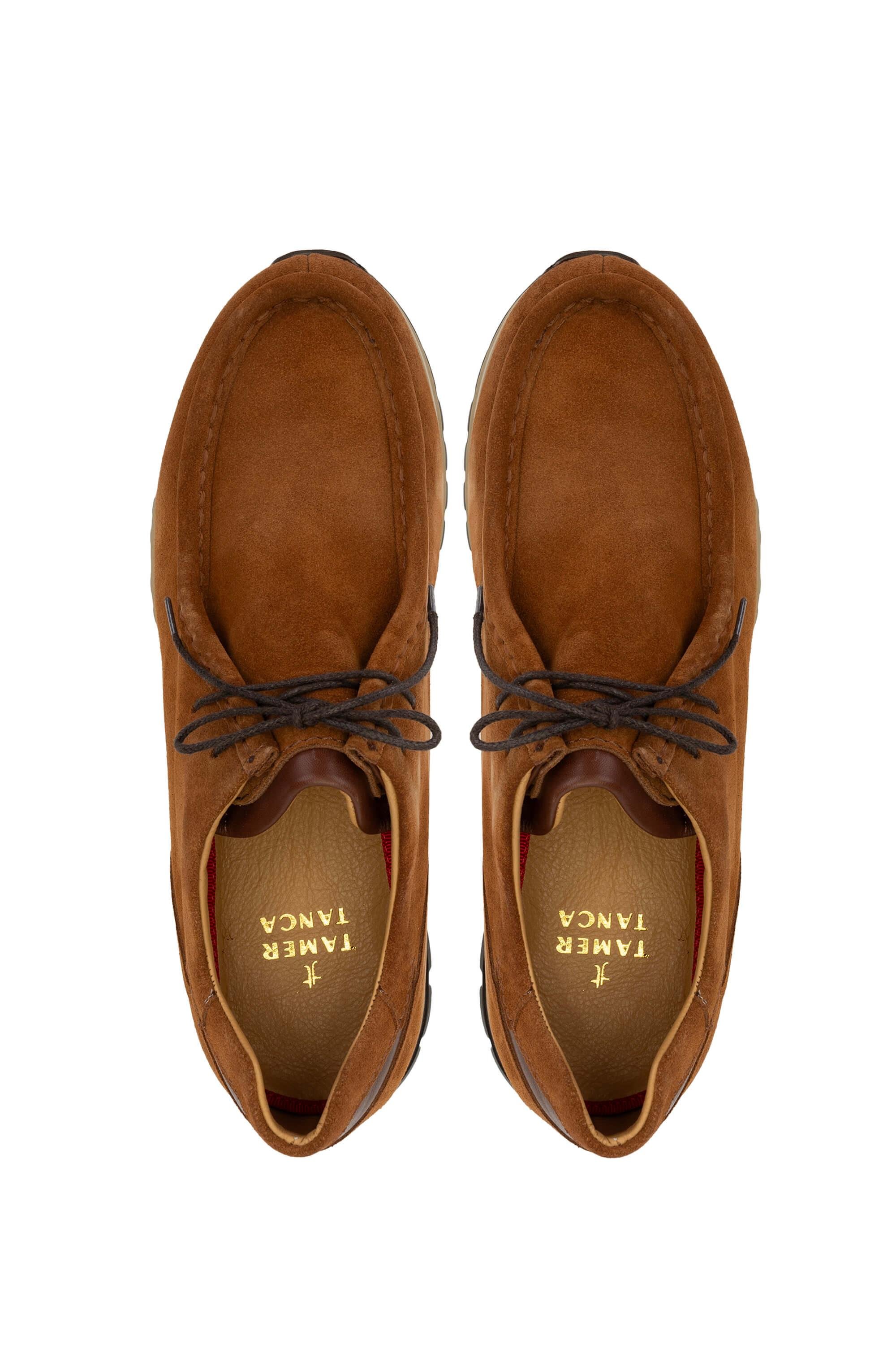 Tamer Tanca Erkek Hakiki Deri Tarçın Casual Ayakkabı