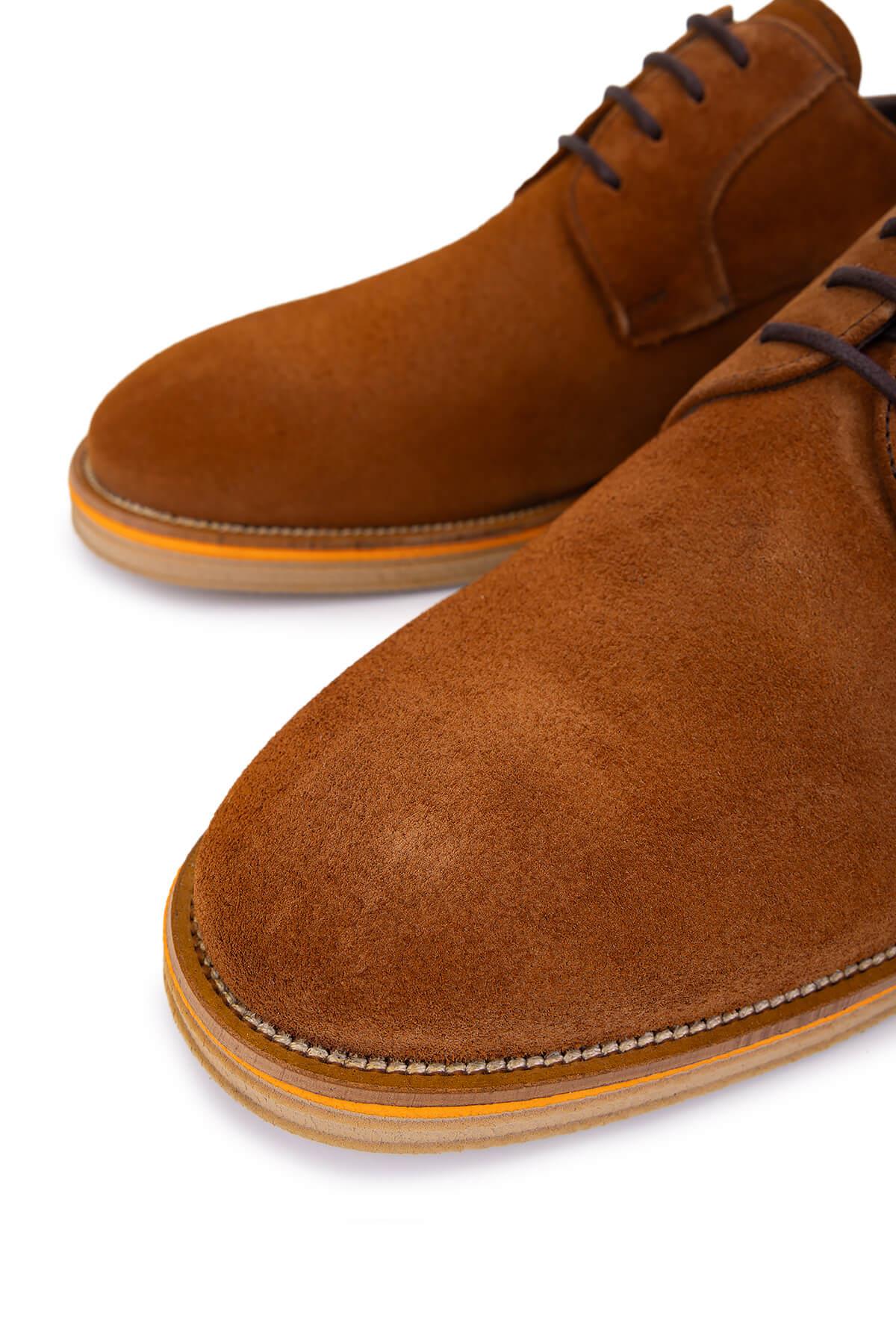 Tamer Tanca Erkek Hakiki Deri Tütün Süet Casual Ayakkabı