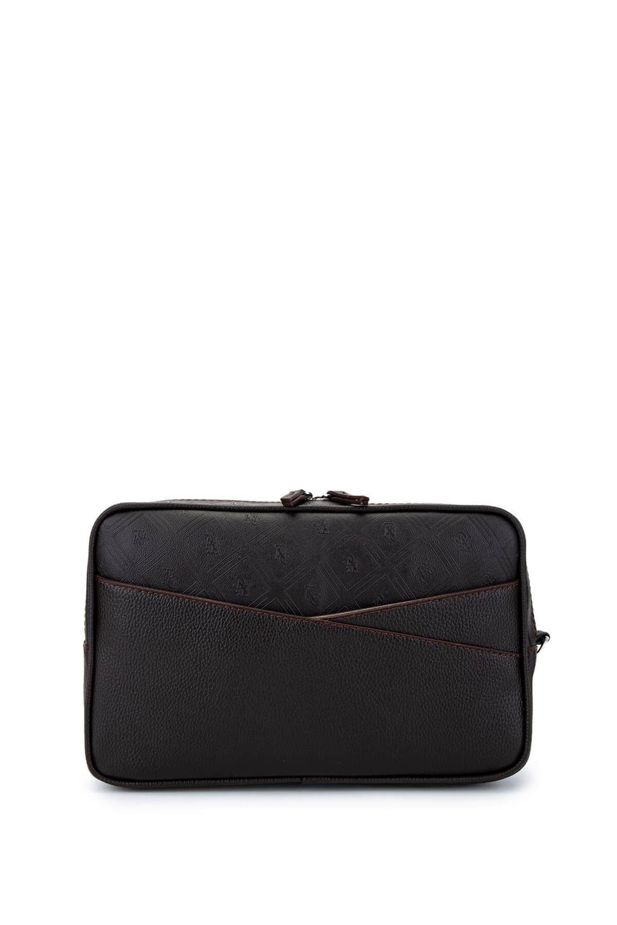 Tamer Tanca Erkek Suni Deri Kahverengi El Çantası