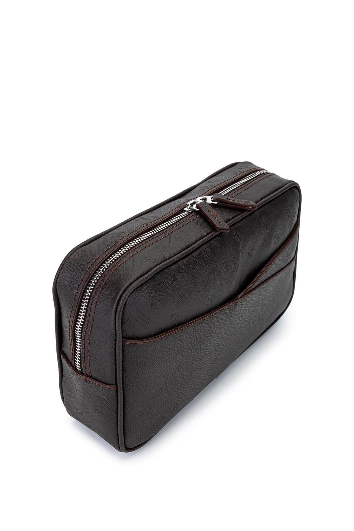 Tamer Tanca Erkek Suni Deri Kahverengi El Çantası