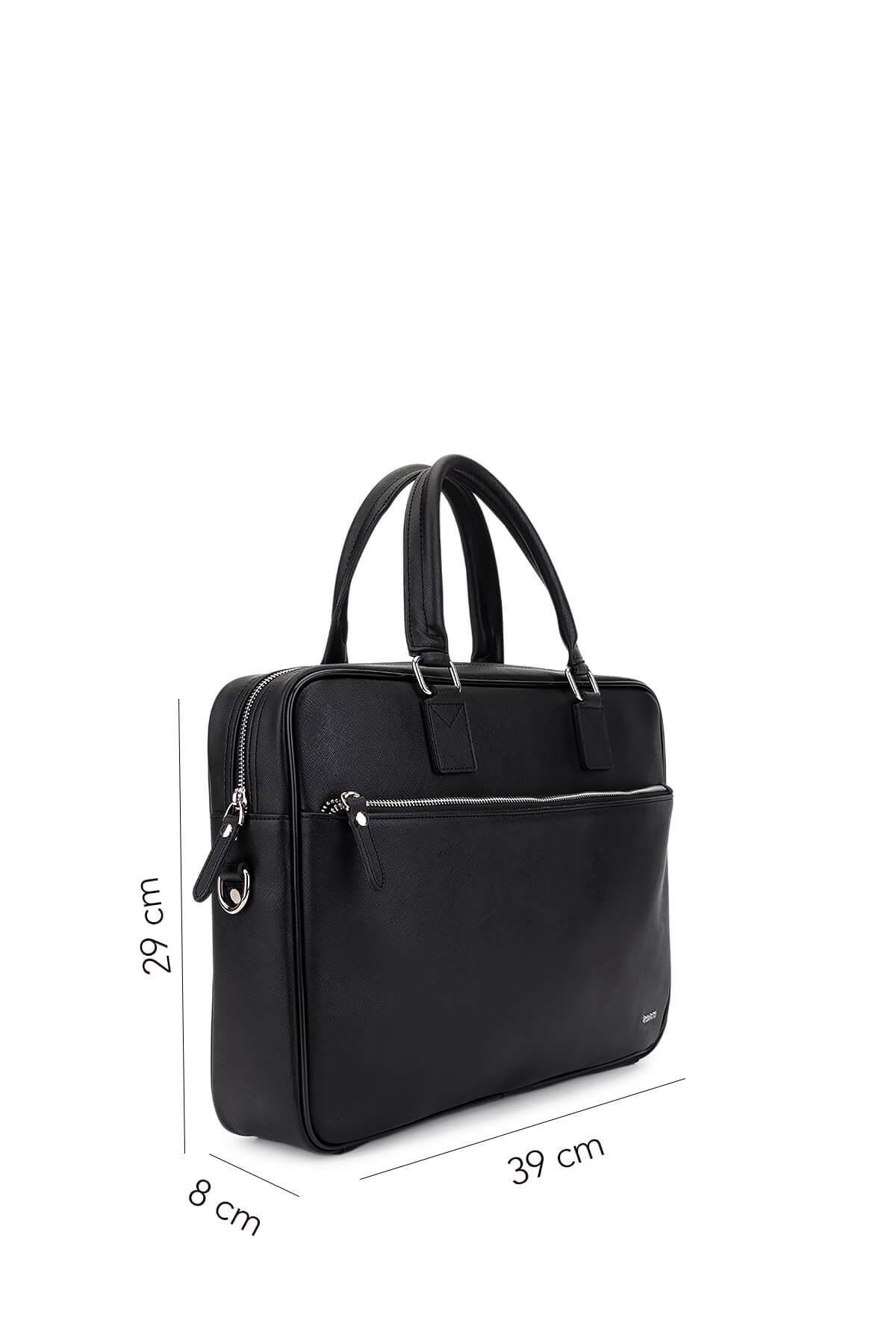 Tamer Tanca Erkek Suni Deri Siyah Evrak Çantası