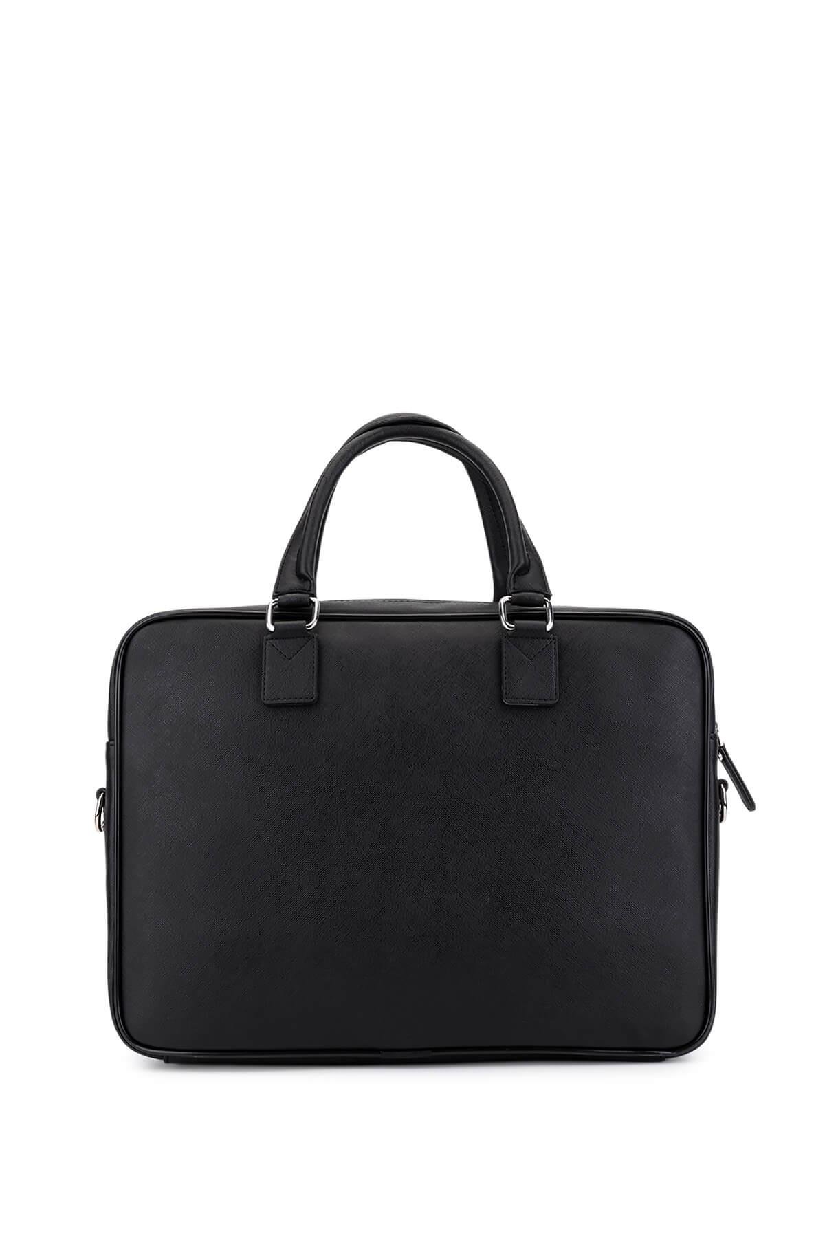 Tamer Tanca Erkek Suni Deri Siyah Evrak Çantası