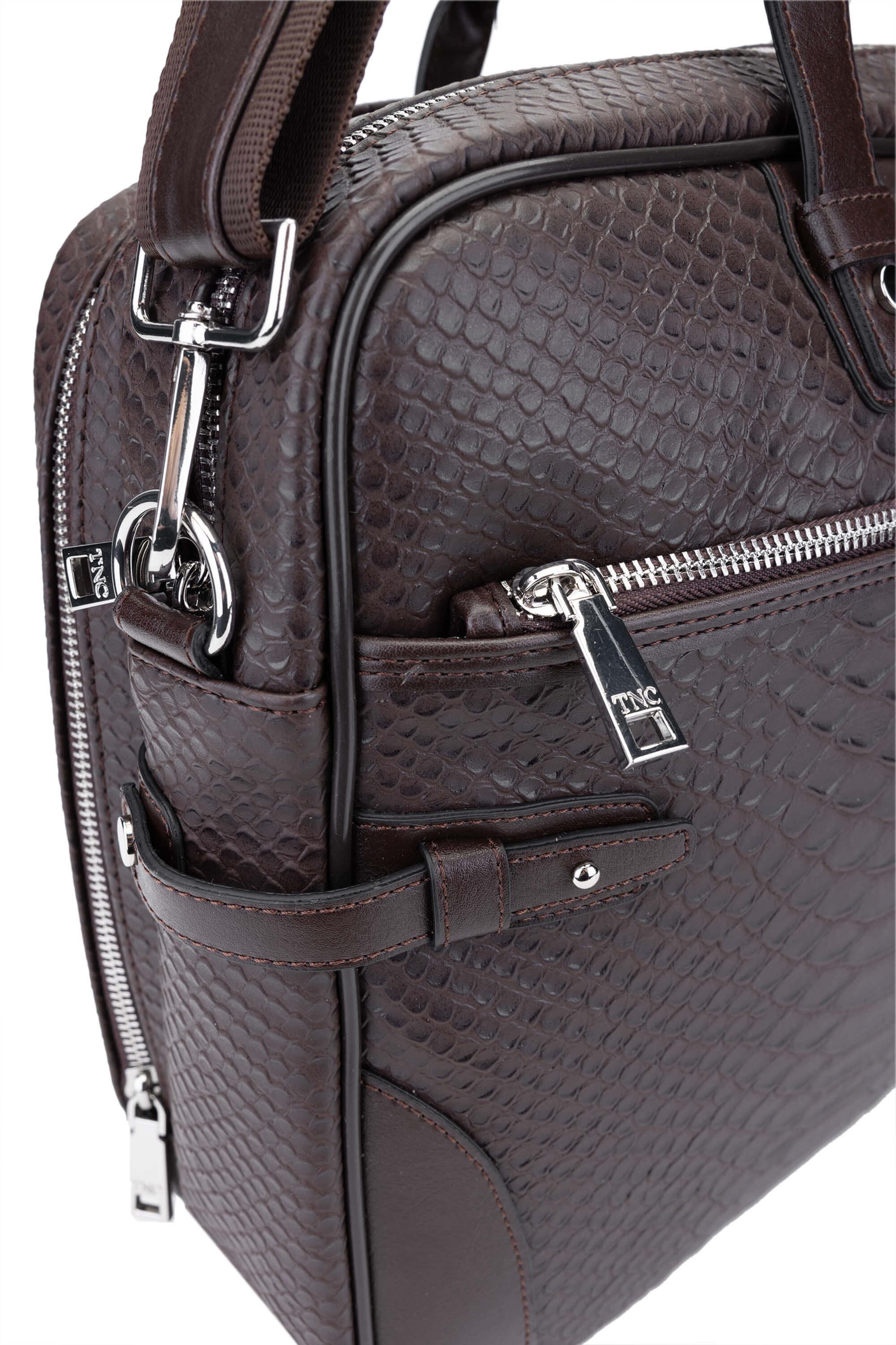 Tamer Tanca Erkek Vegan Kahverengi Evrak Çantası