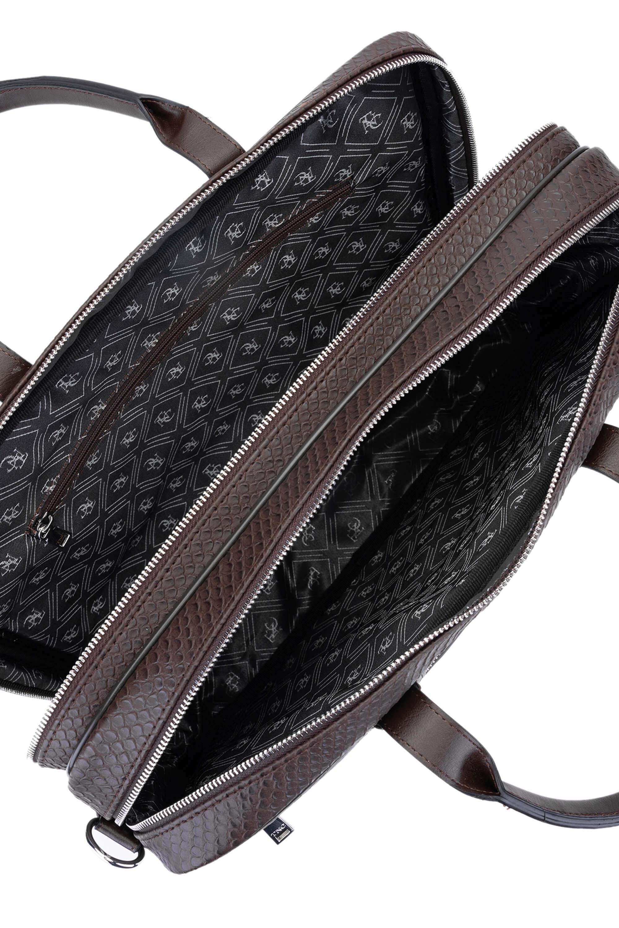 Tamer Tanca Erkek Vegan Kahverengi Evrak Çantası