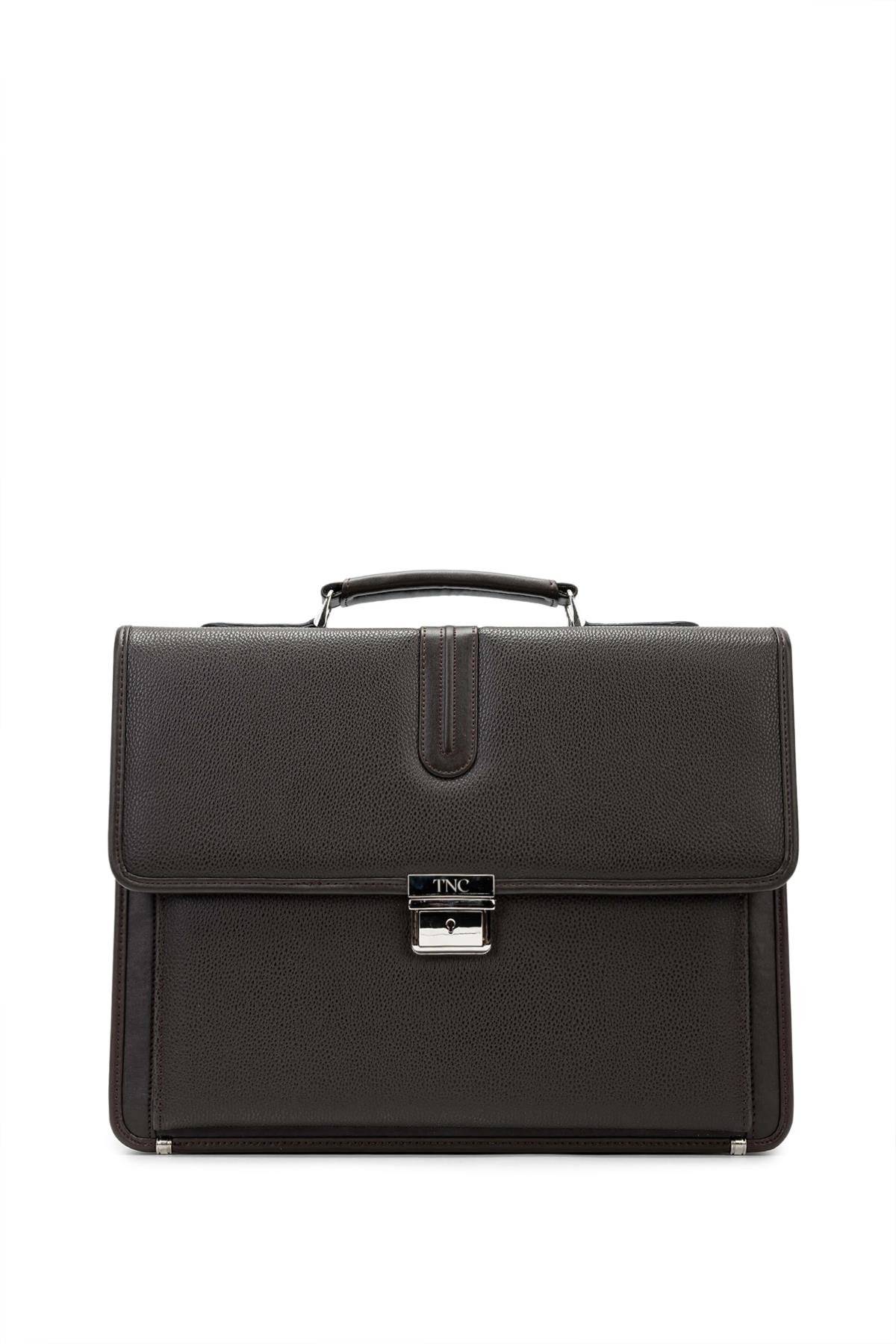 Tamer Tanca Erkek Vegan Kahverengi Evrak Çantası