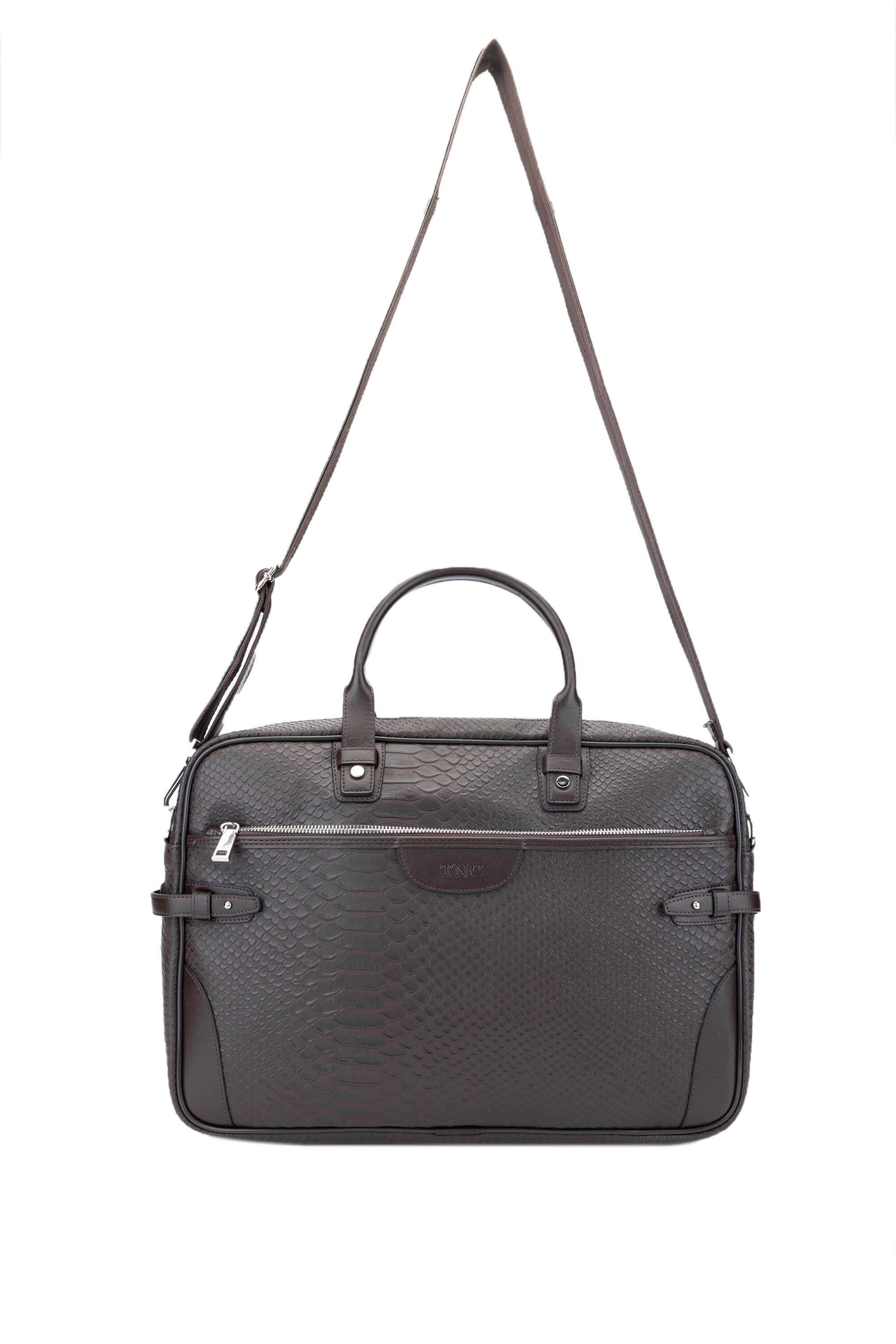 Tamer Tanca Erkek Vegan Kahverengi Evrak Çantası