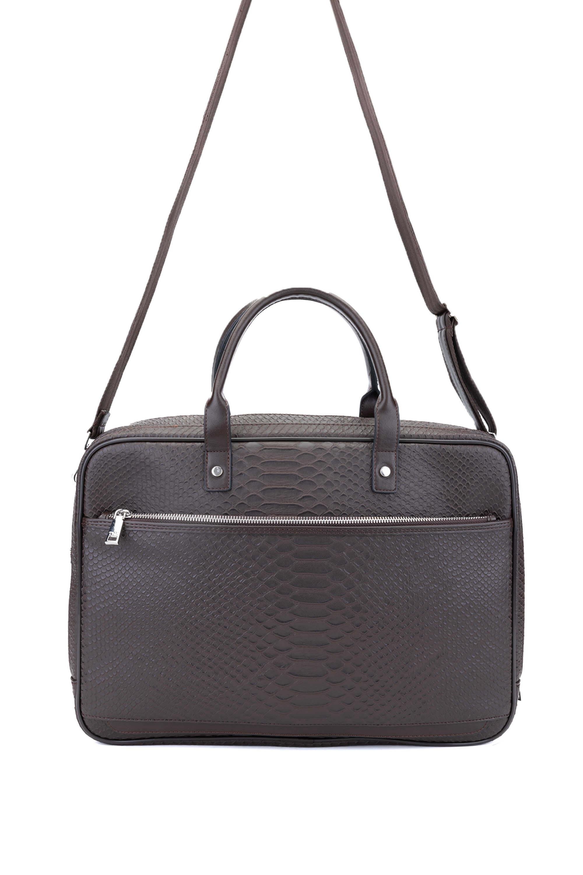 Tamer Tanca Erkek Vegan Kahverengi Evrak Çantası