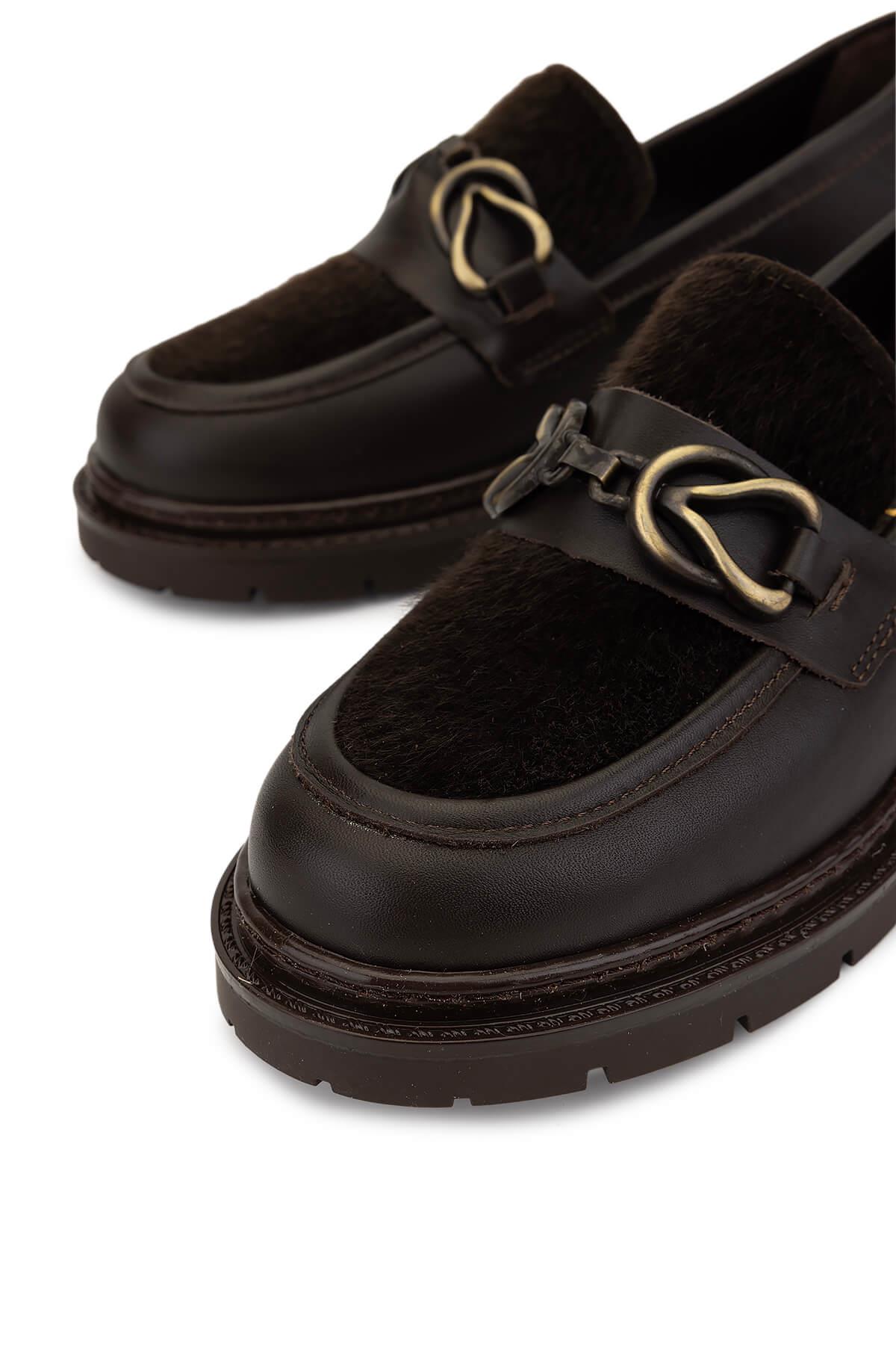 Tamer Tanca Kadın Deri & Tekstil Loafer Ayakkabı