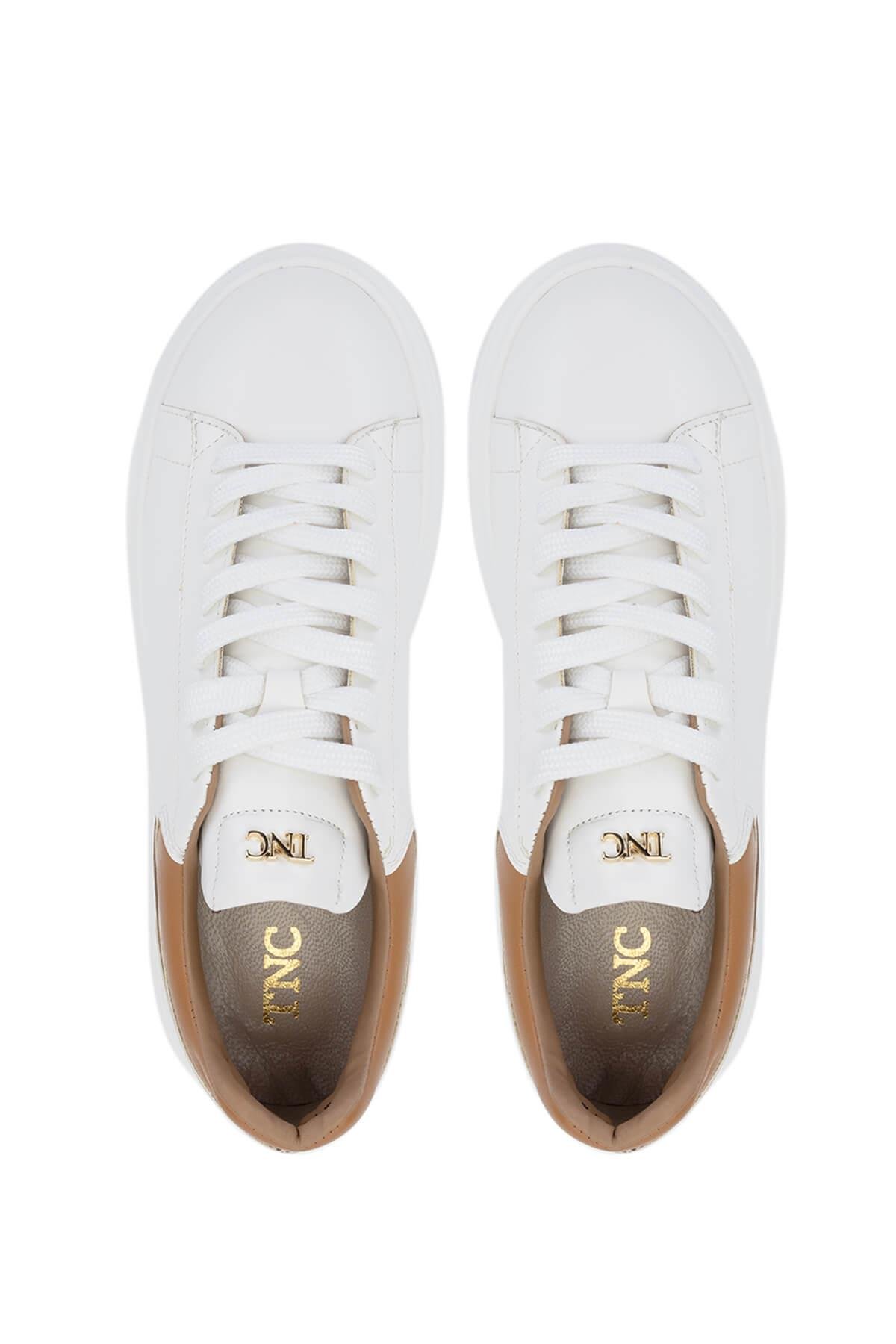 Tamer Tanca Kadın Deri/Suni Beyaz Sneakers & Spor Ayakkabı